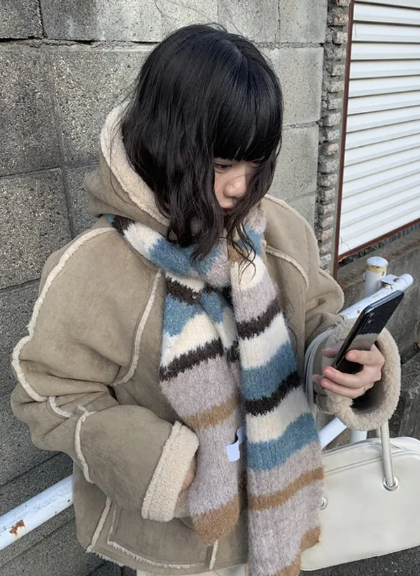 ウール混マルチカラーマフラー | anyonemore | 詳細画像1