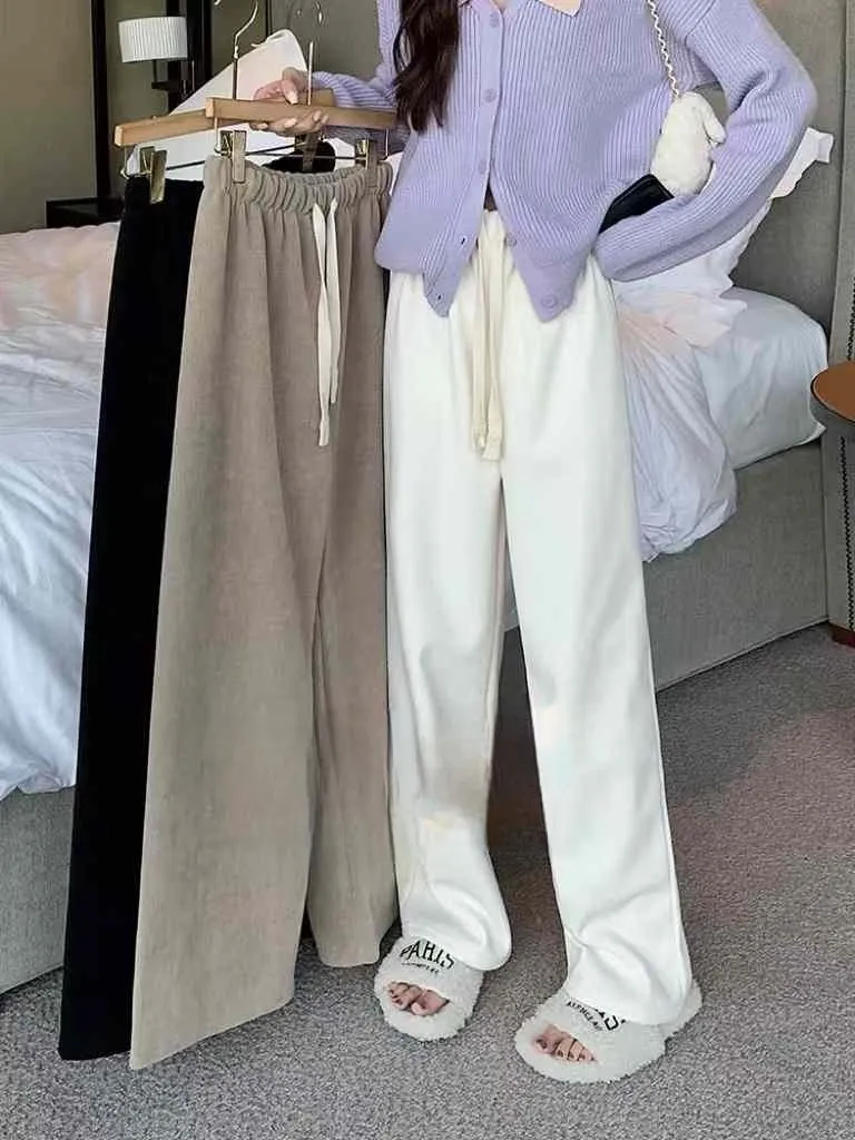裏起毛ドロストコーデュロイワイドパンツ | 詳細画像1