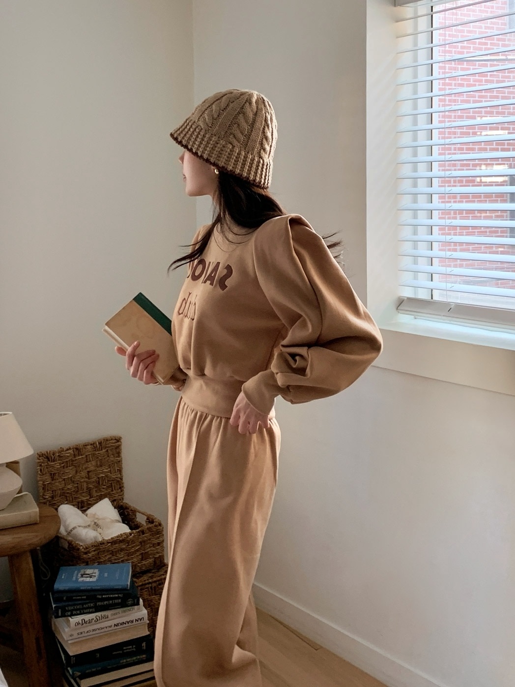 裏起毛刺繍ロゴパワショルスウェット&パンツSET | 詳細画像3