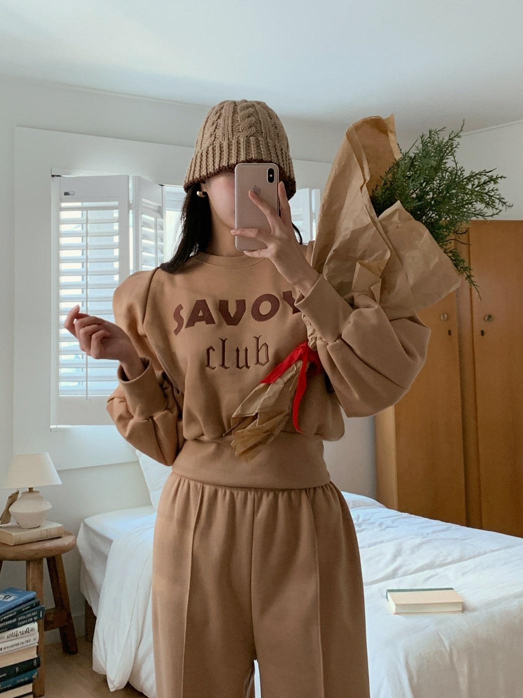 裏起毛刺繍ロゴパワショルスウェット&パンツSET | 詳細画像5