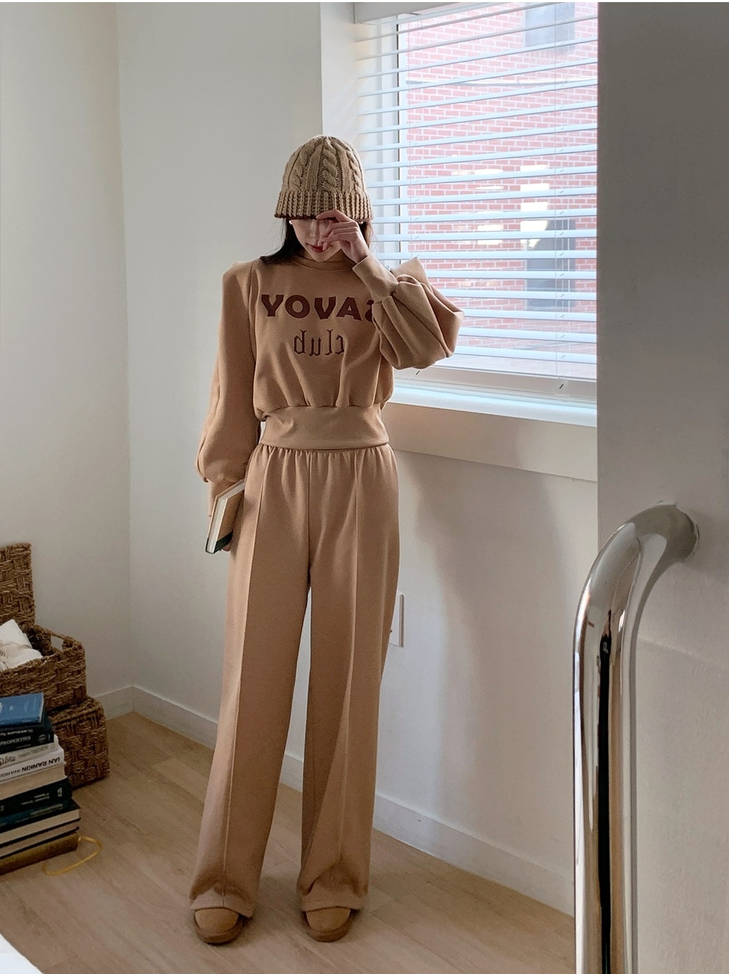 裏起毛刺繍ロゴパワショルスウェット&パンツSET | 詳細画像6