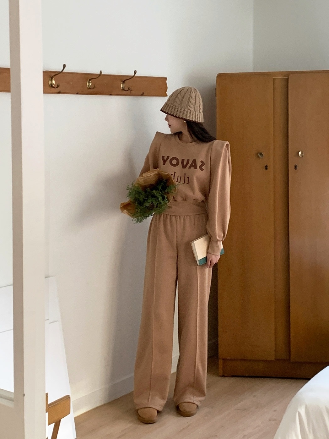 裏起毛刺繍ロゴパワショルスウェット&パンツSET | 詳細画像7