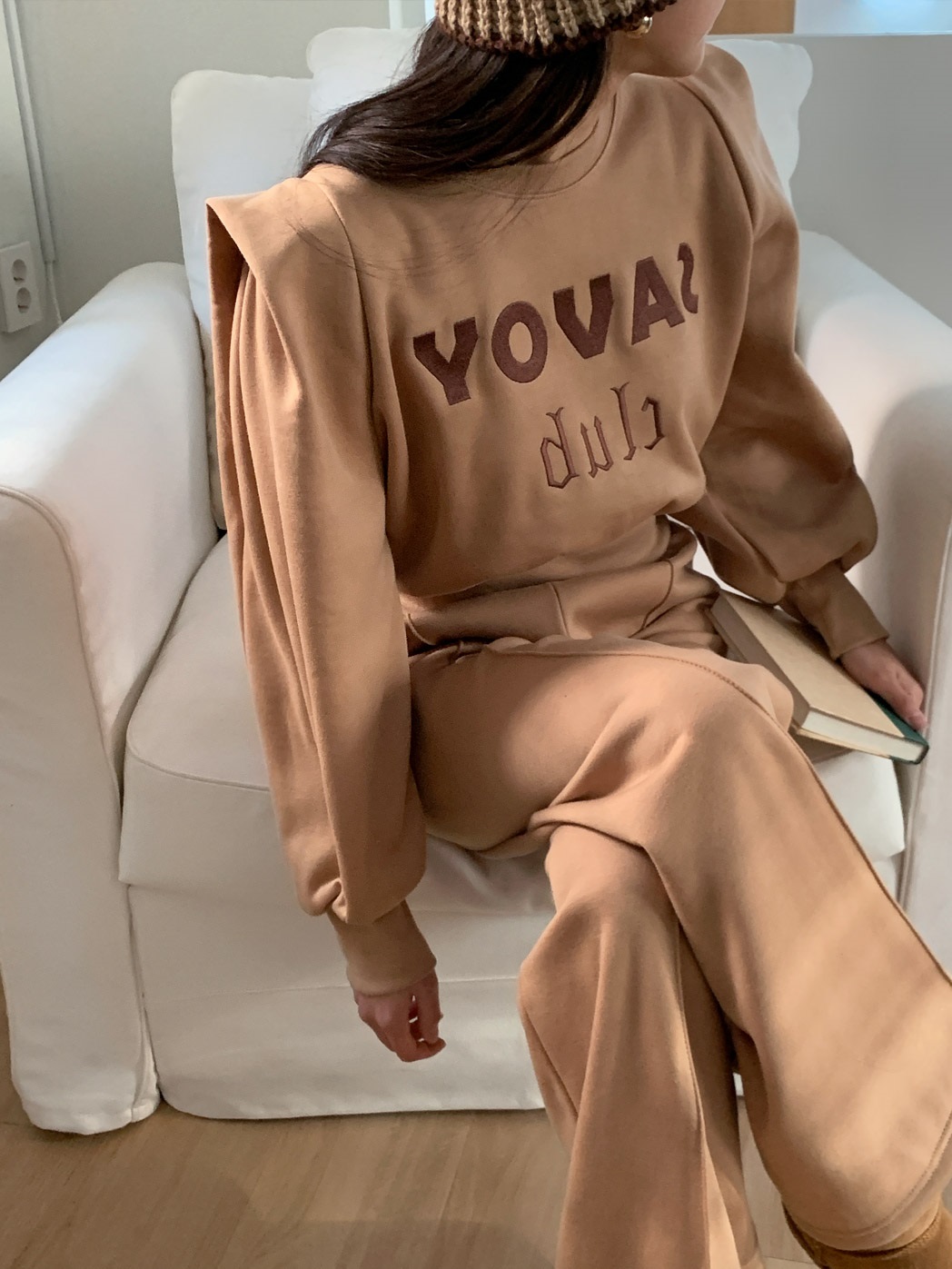 裏起毛刺繍ロゴパワショルスウェット&パンツSET | 詳細画像10