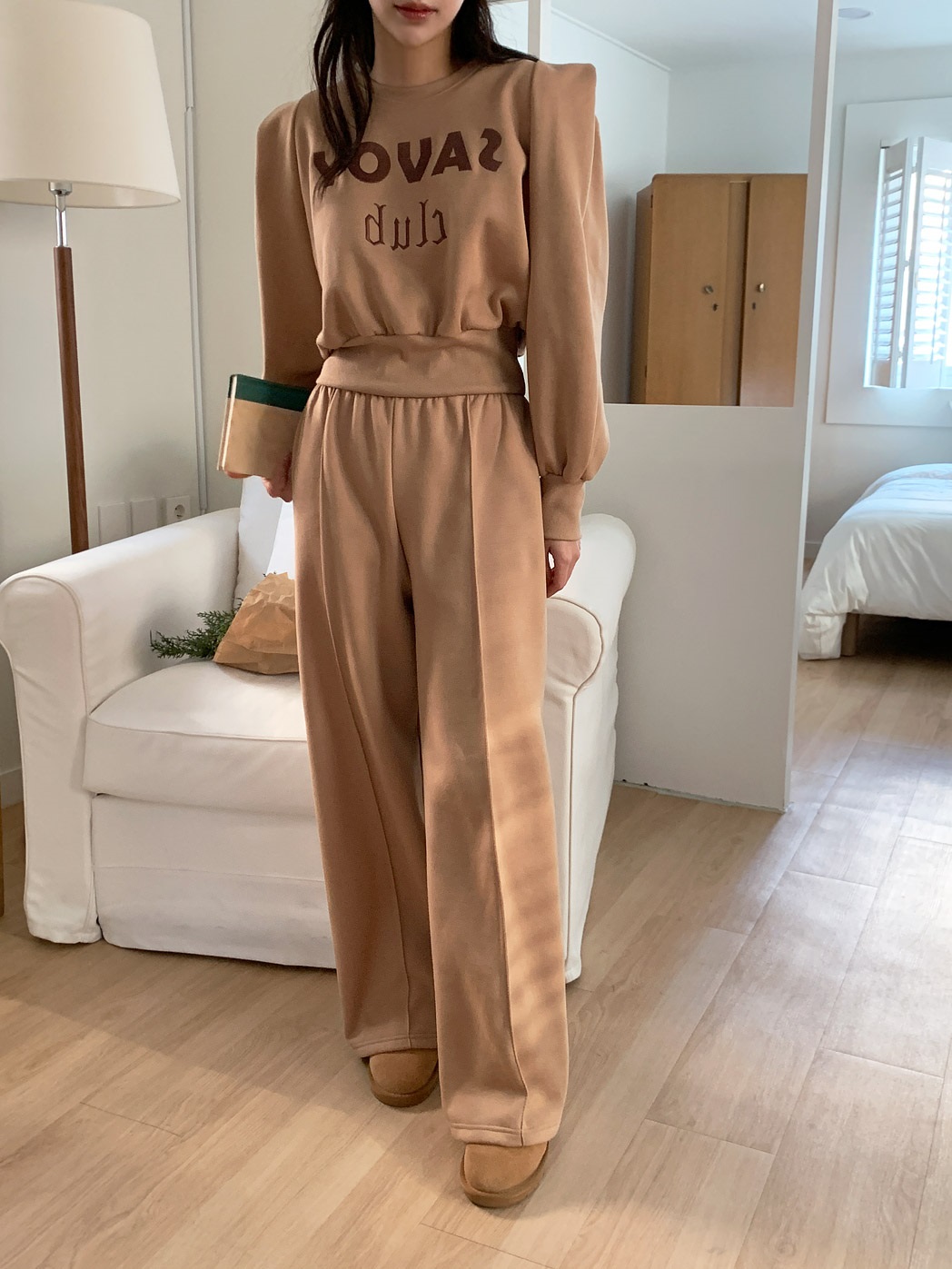 裏起毛刺繍ロゴパワショルスウェット&パンツSET | 詳細画像15