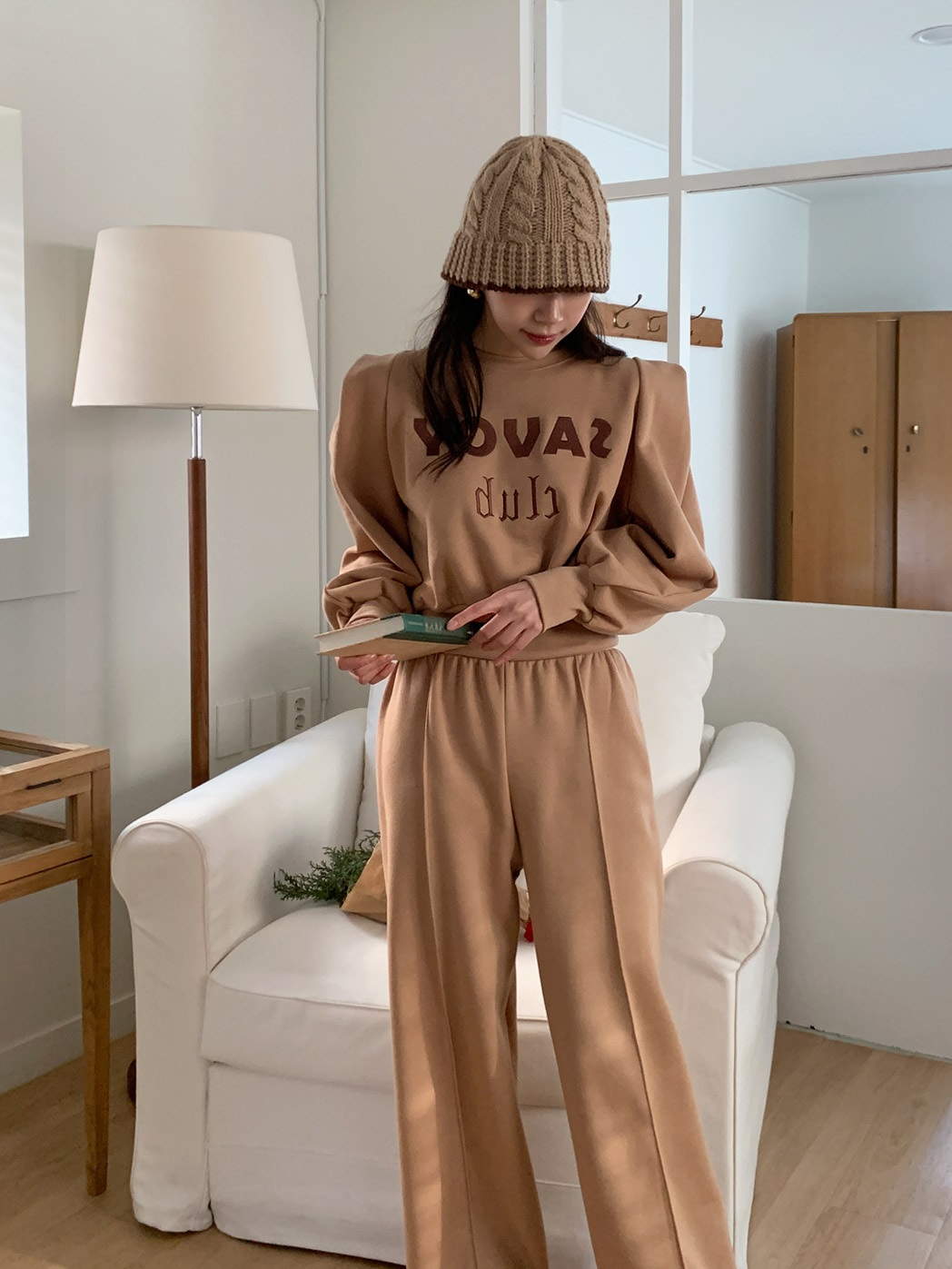 裏起毛刺繍ロゴパワショルスウェット&パンツSET | 詳細画像16