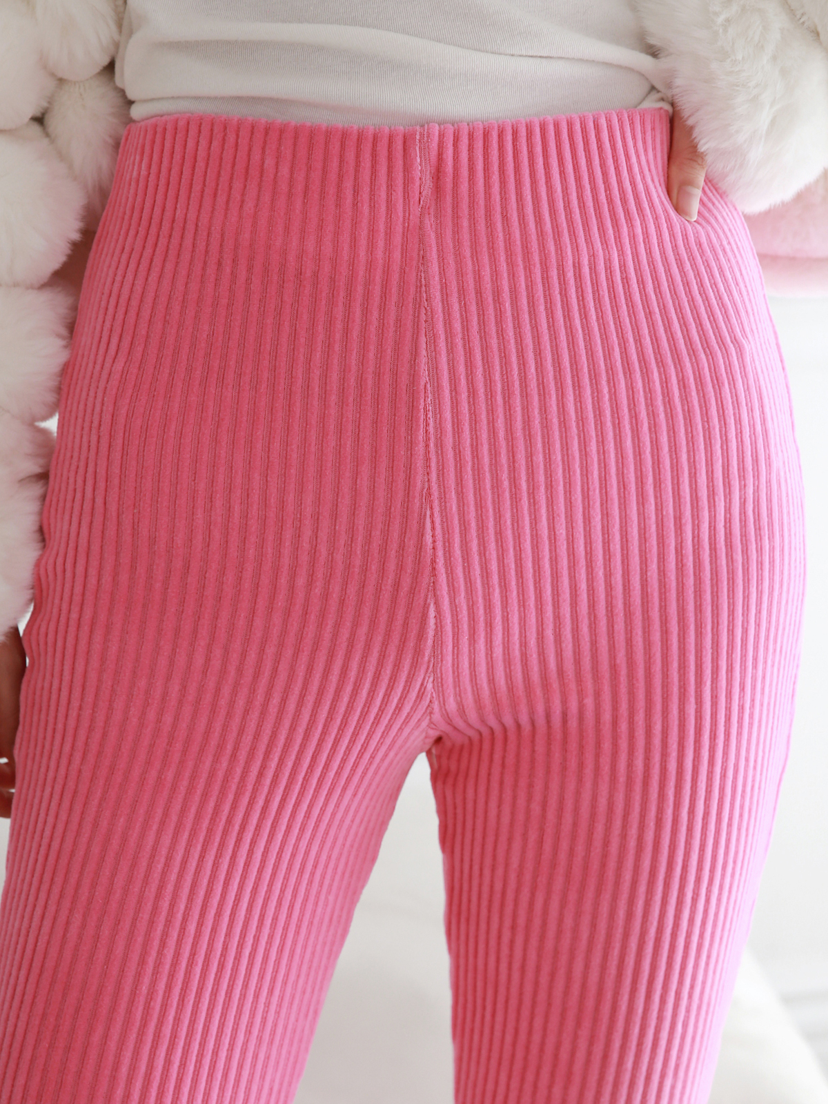 裏起毛ベロアリブフレアパンツ | 詳細画像6