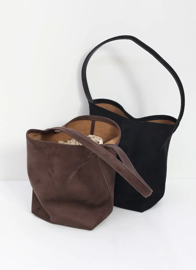巾着付スエード調バケットトートバッグ | whosbag | 詳細画像1
