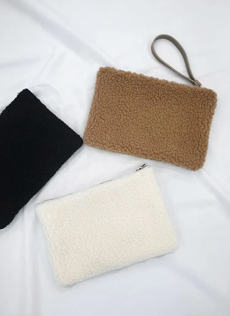 ウール混ボアクラッチバッグ | 詳細画像1