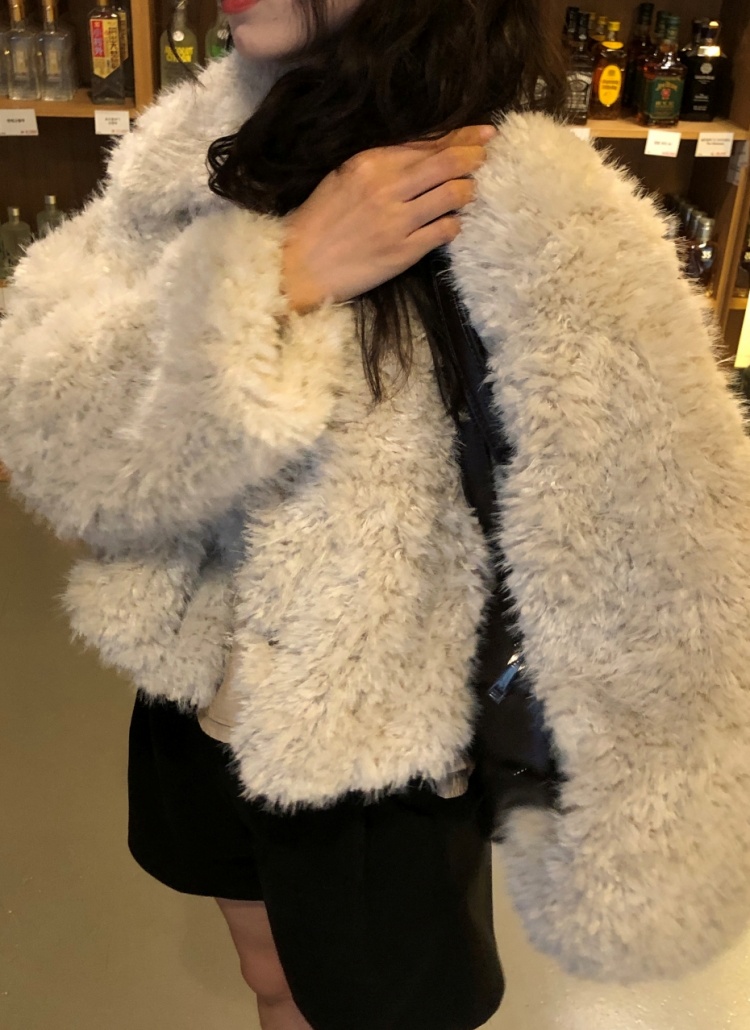 DHOLIC カラーネッククロップドエコファージャケット・p451622 1753834_info_40787B25-4F8E-