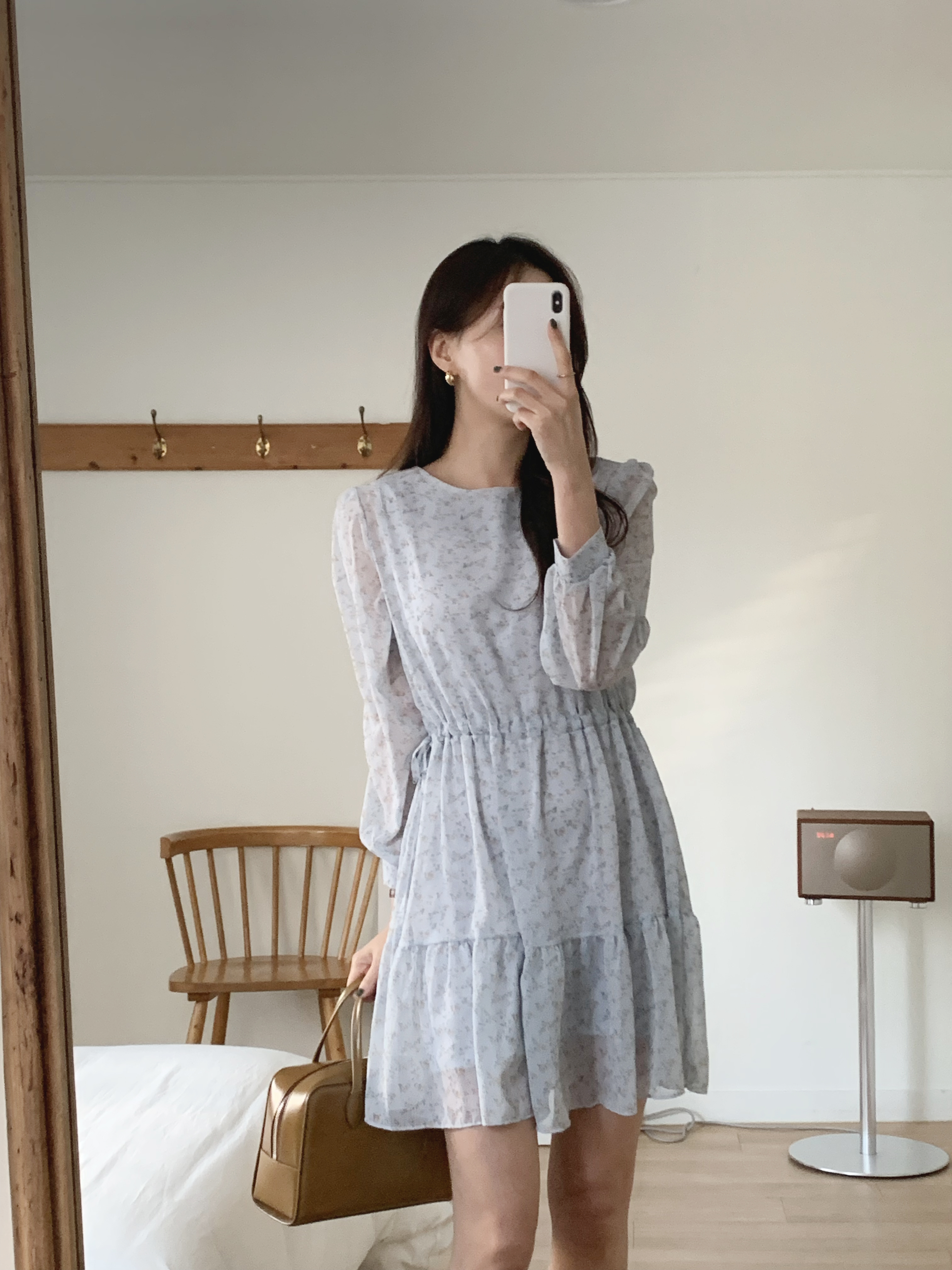 花柄シフォンドロストミニワンピース | 詳細画像2