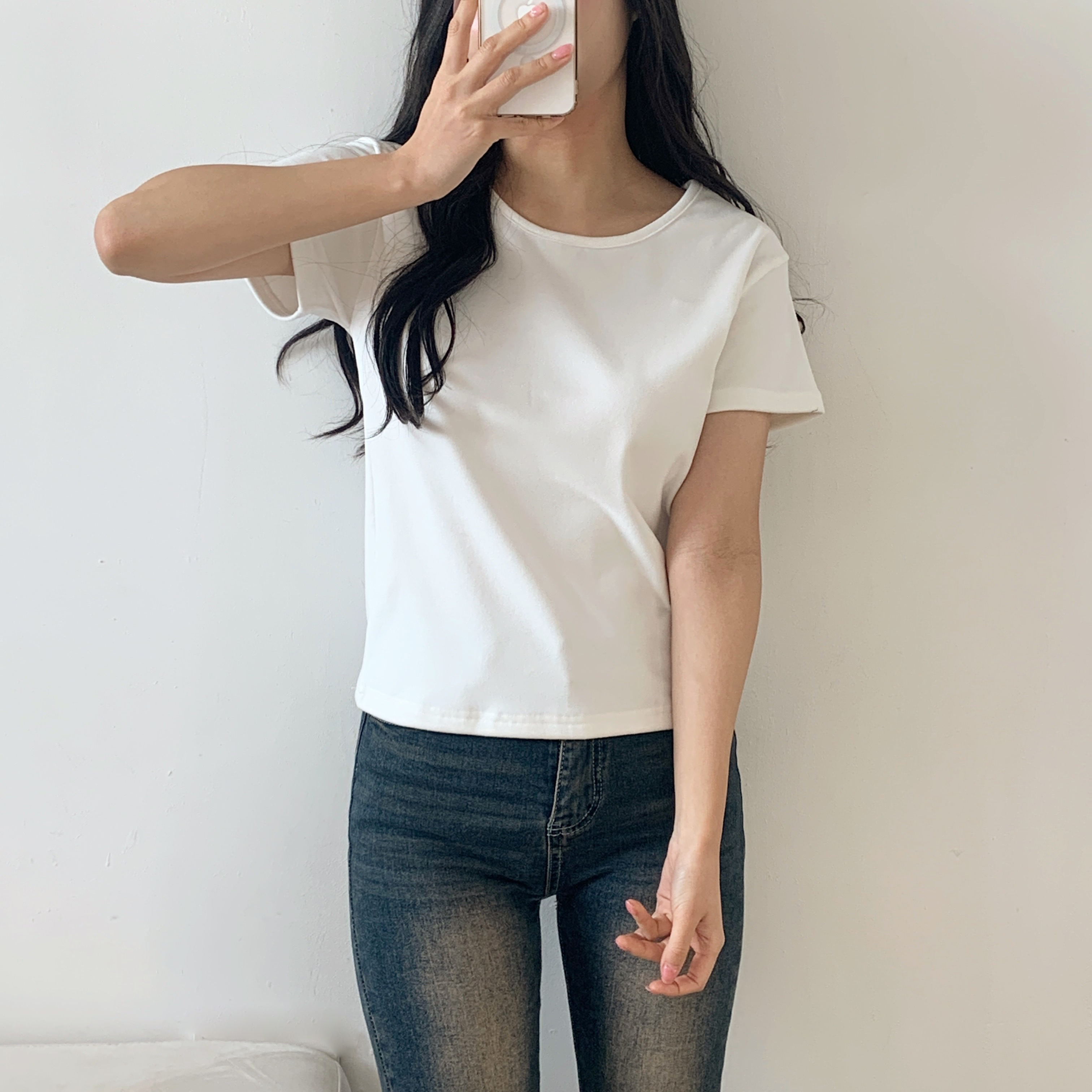 裏起毛ラウンドネック半袖Tシャツ | 詳細画像5