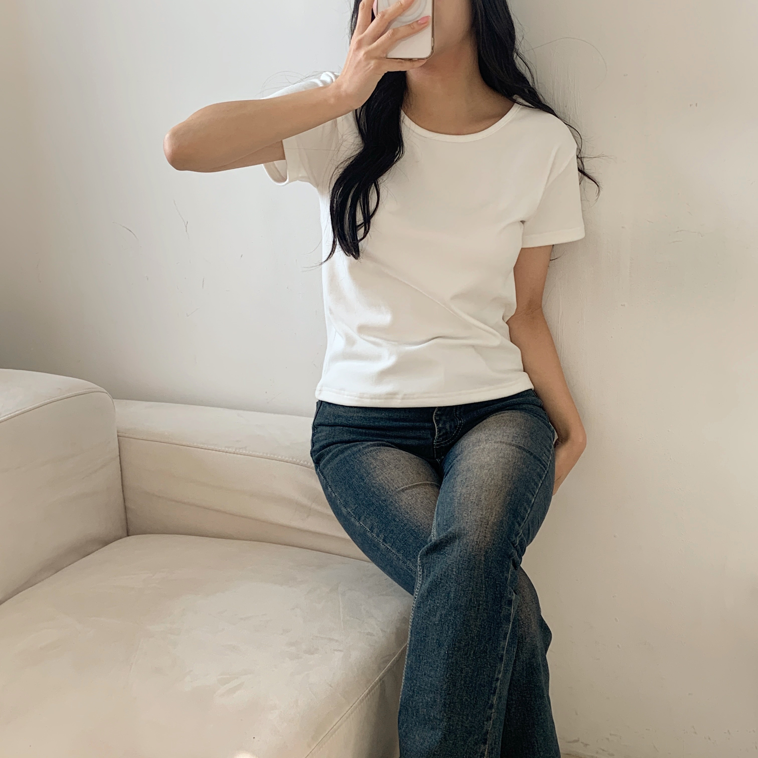 裏起毛ラウンドネック半袖Tシャツ | 詳細画像8
