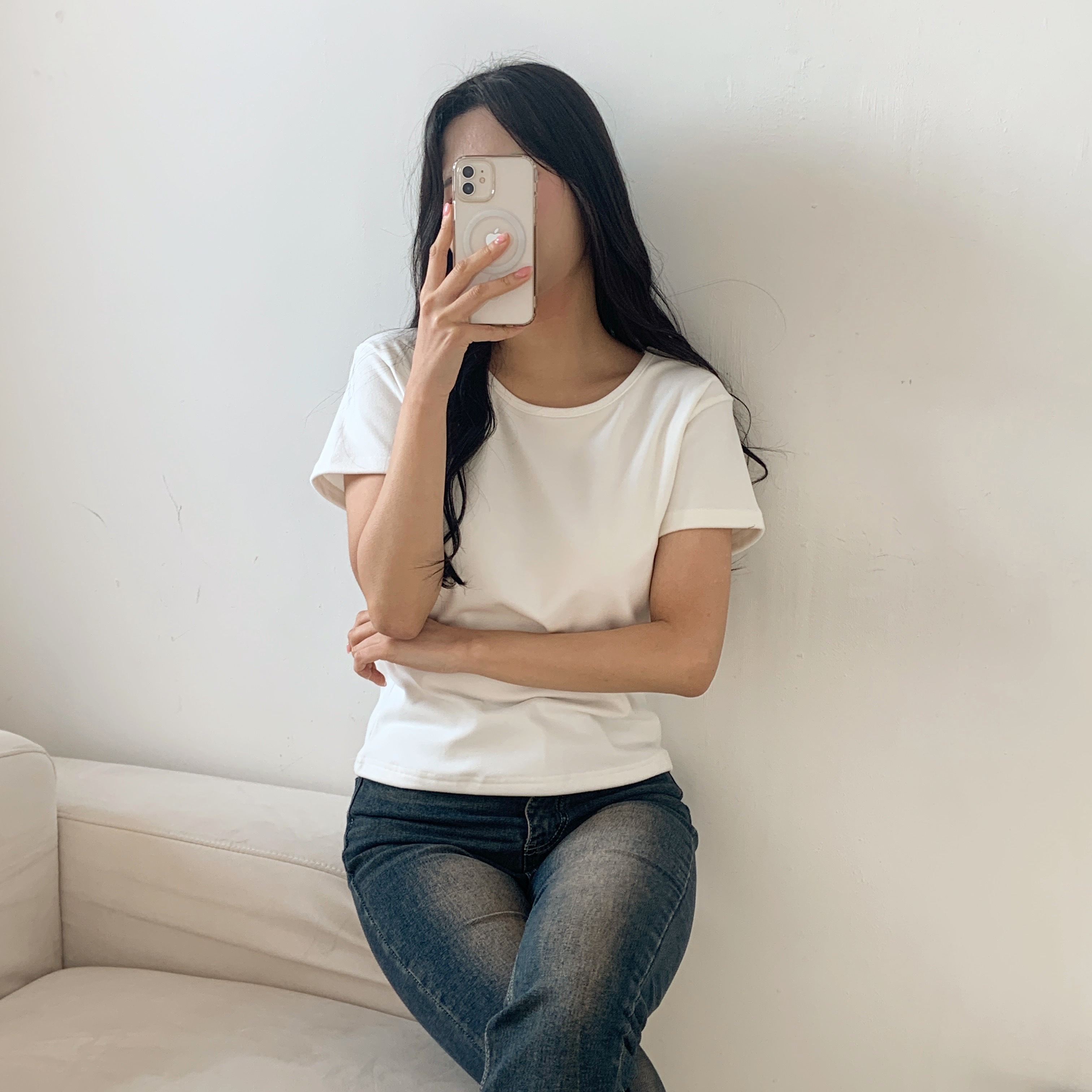 裏起毛ラウンドネック半袖Tシャツ | 詳細画像12