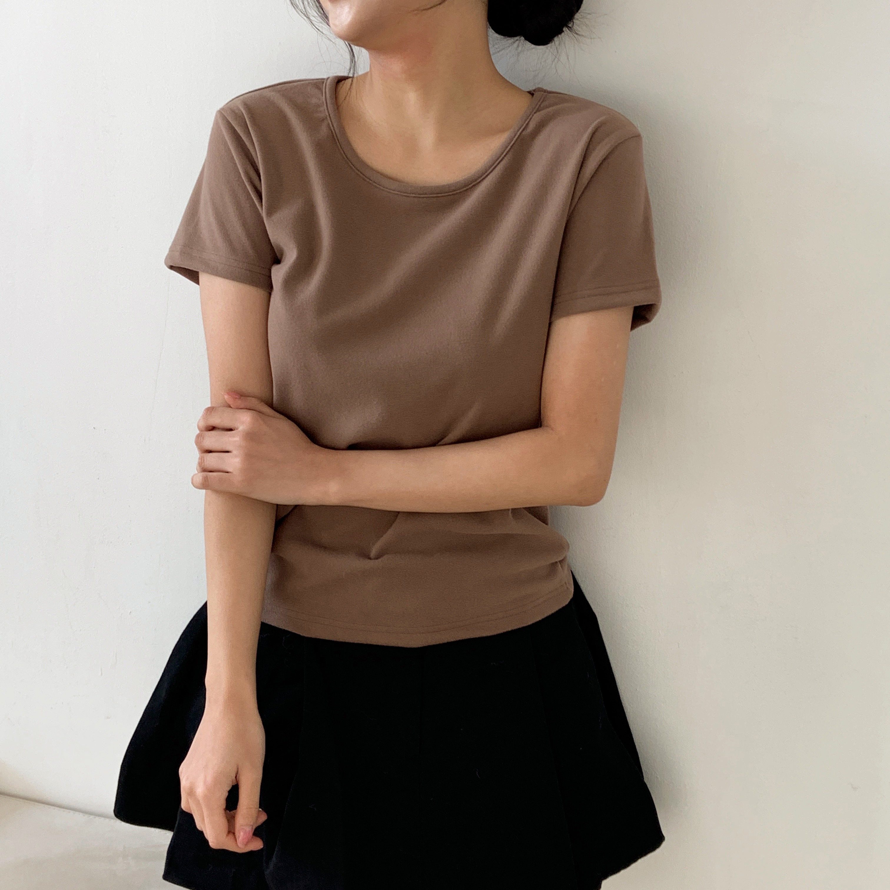 裏起毛ラウンドネック半袖Tシャツ | 詳細画像19