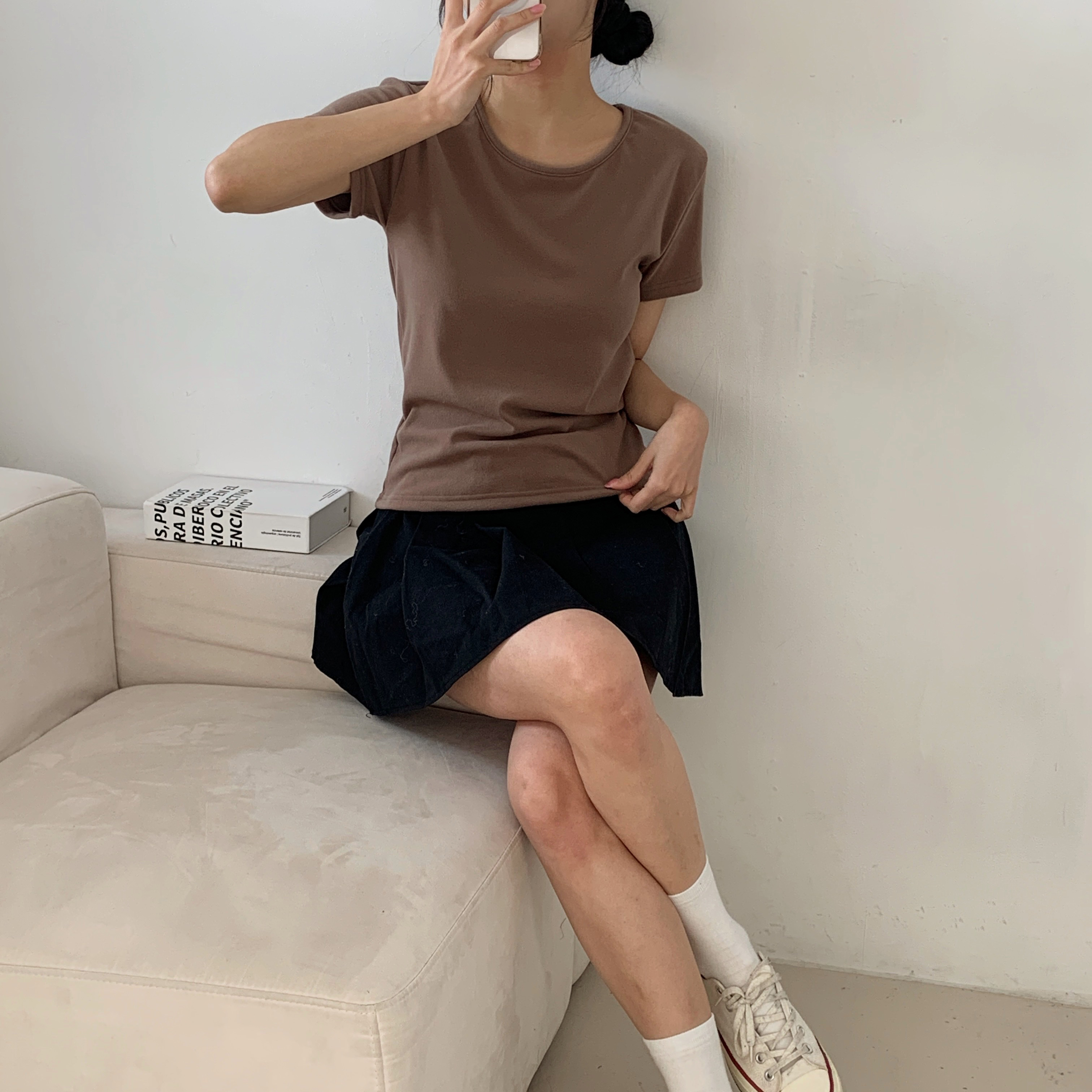 裏起毛ラウンドネック半袖Tシャツ | 詳細画像20