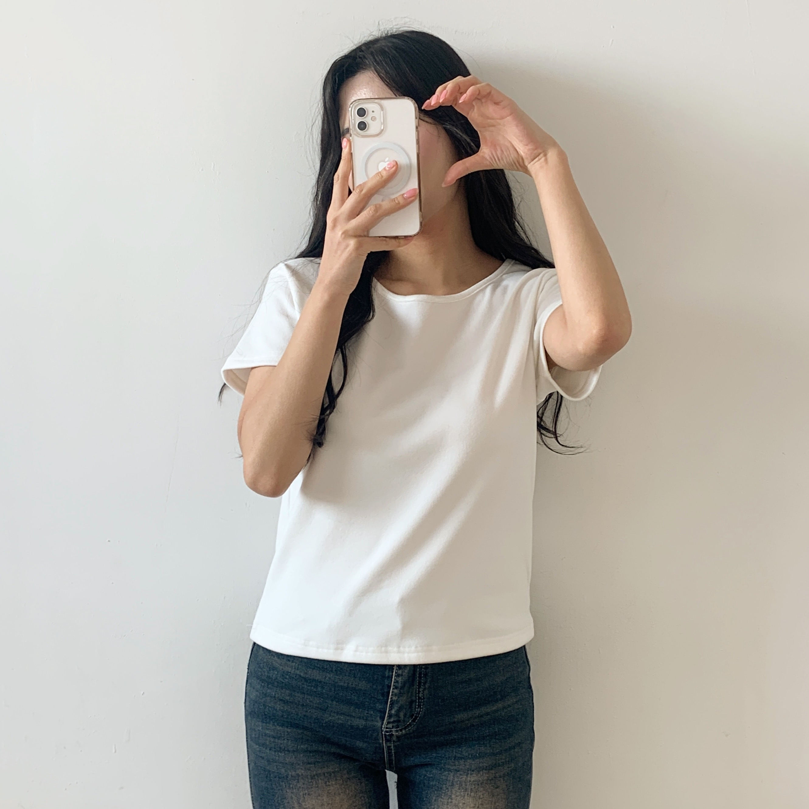 裏起毛ラウンドネック半袖Tシャツ | 詳細画像6