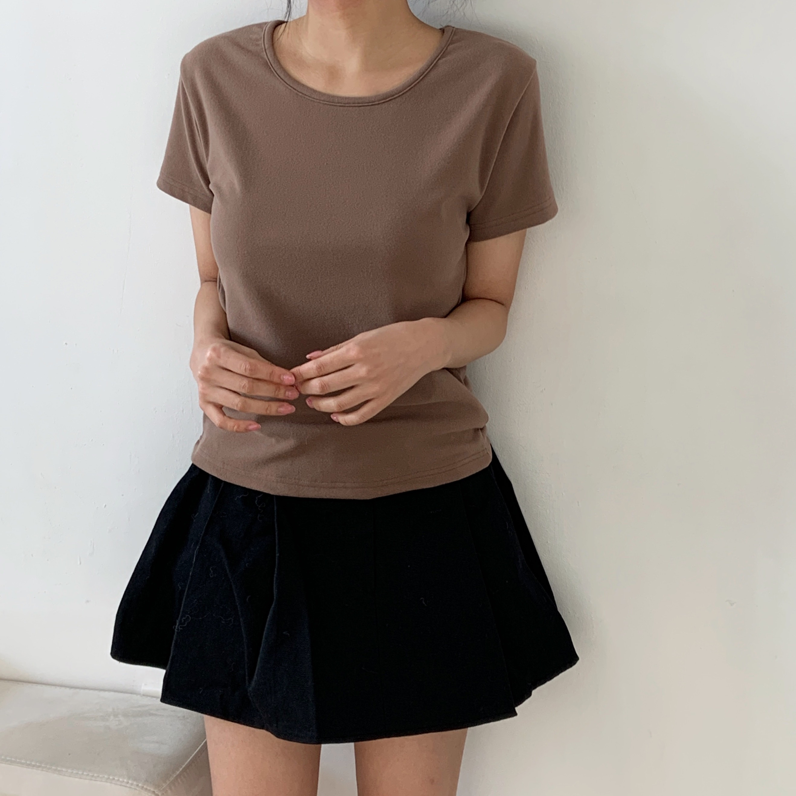 裏起毛ラウンドネック半袖Tシャツ | 詳細画像15