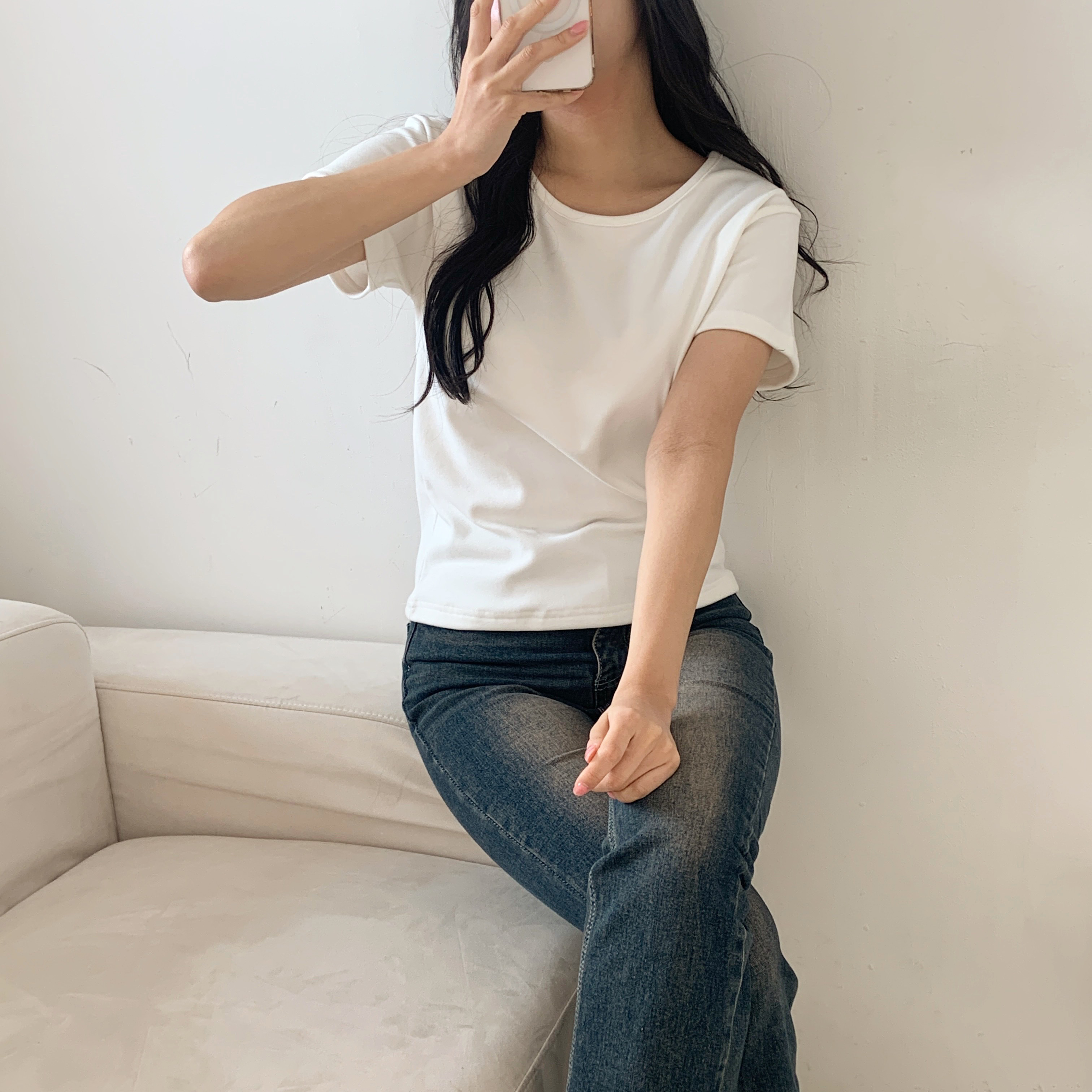 裏起毛ラウンドネック半袖Tシャツ | 詳細画像13