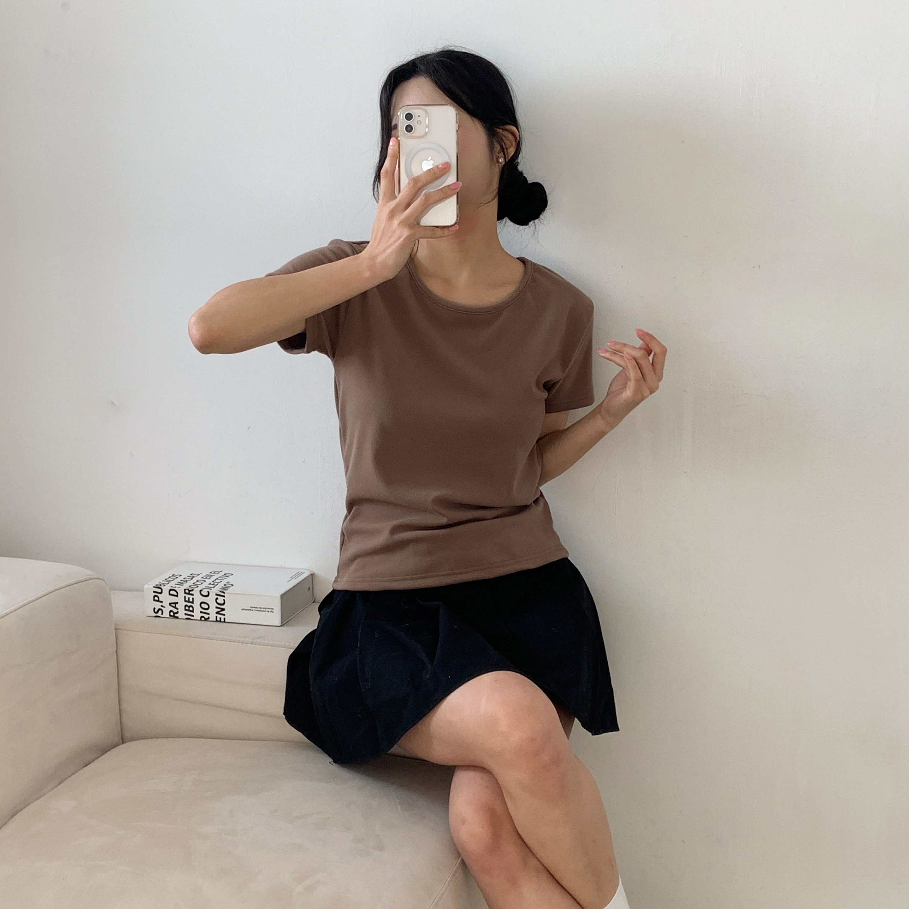 裏起毛ラウンドネック半袖Tシャツ | 詳細画像18