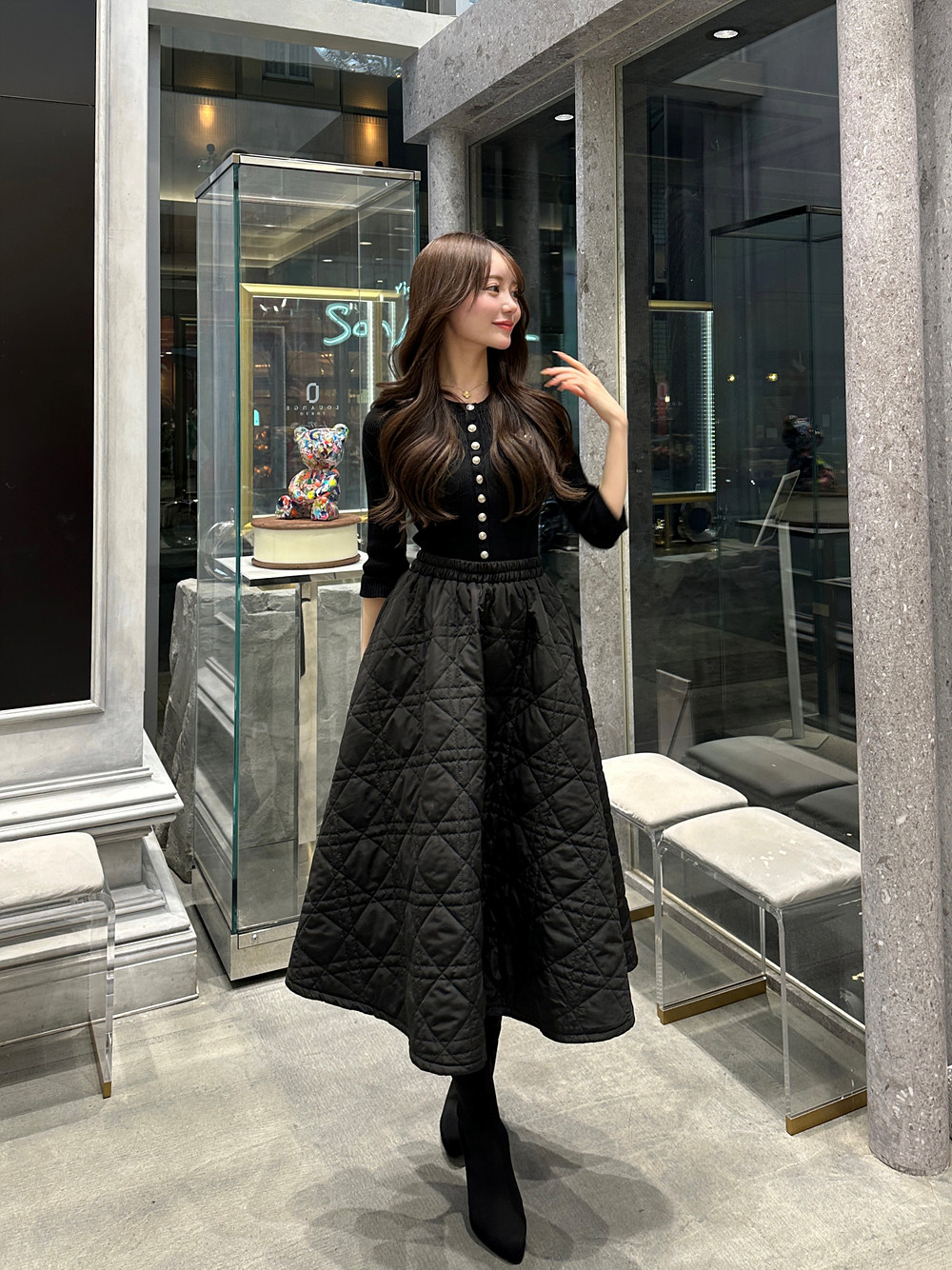 hiromi　定価60500円　MARK&LONA キルティングスカート キルティングフレアスカート | レディースファッション通販 - DHOLIC