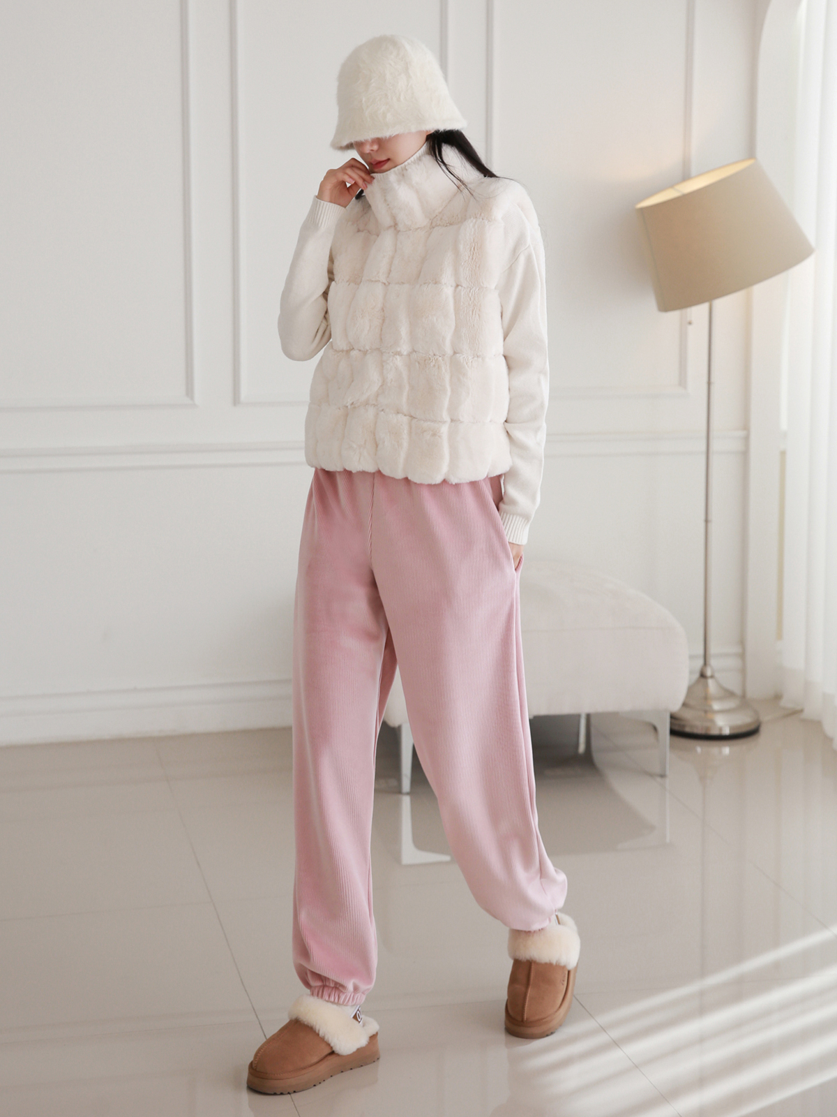 エコファー裏地リブイージージョガーパンツ | 詳細画像12