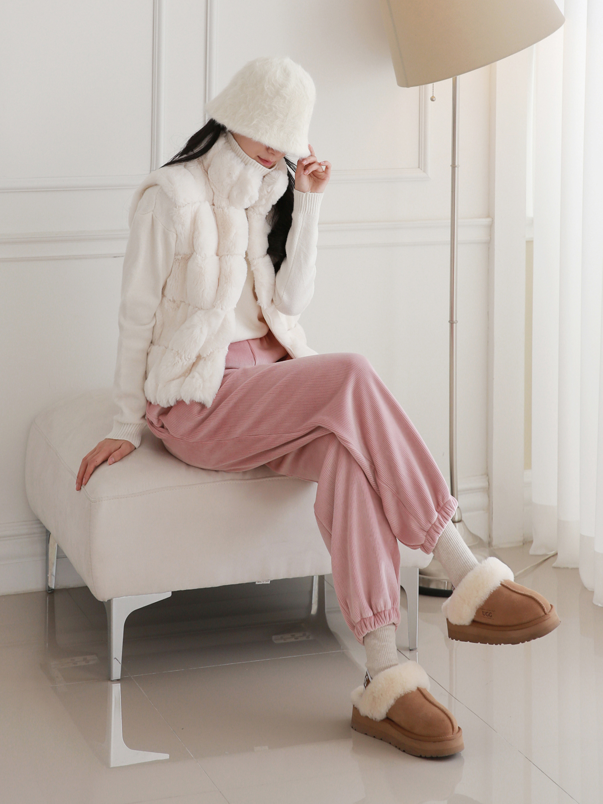 エコファー裏地リブイージージョガーパンツ | 詳細画像15