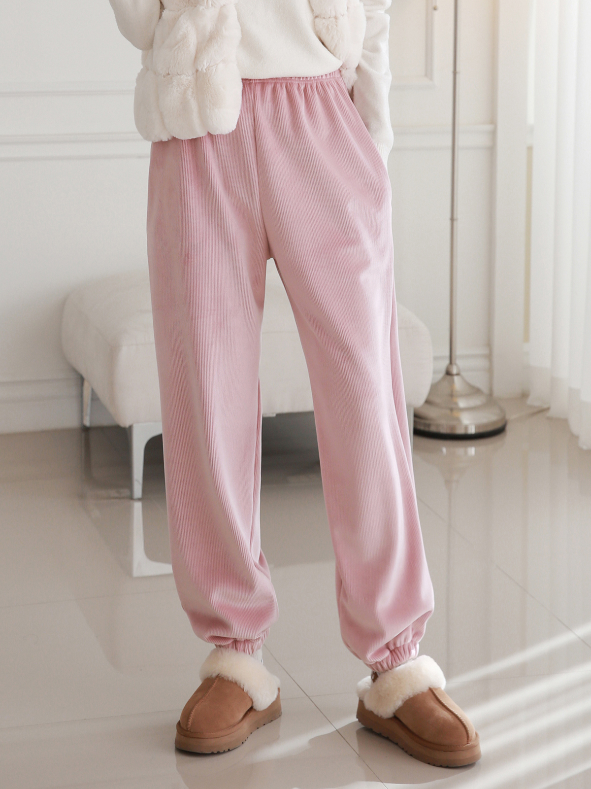 エコファー裏地リブイージージョガーパンツ | 詳細画像16