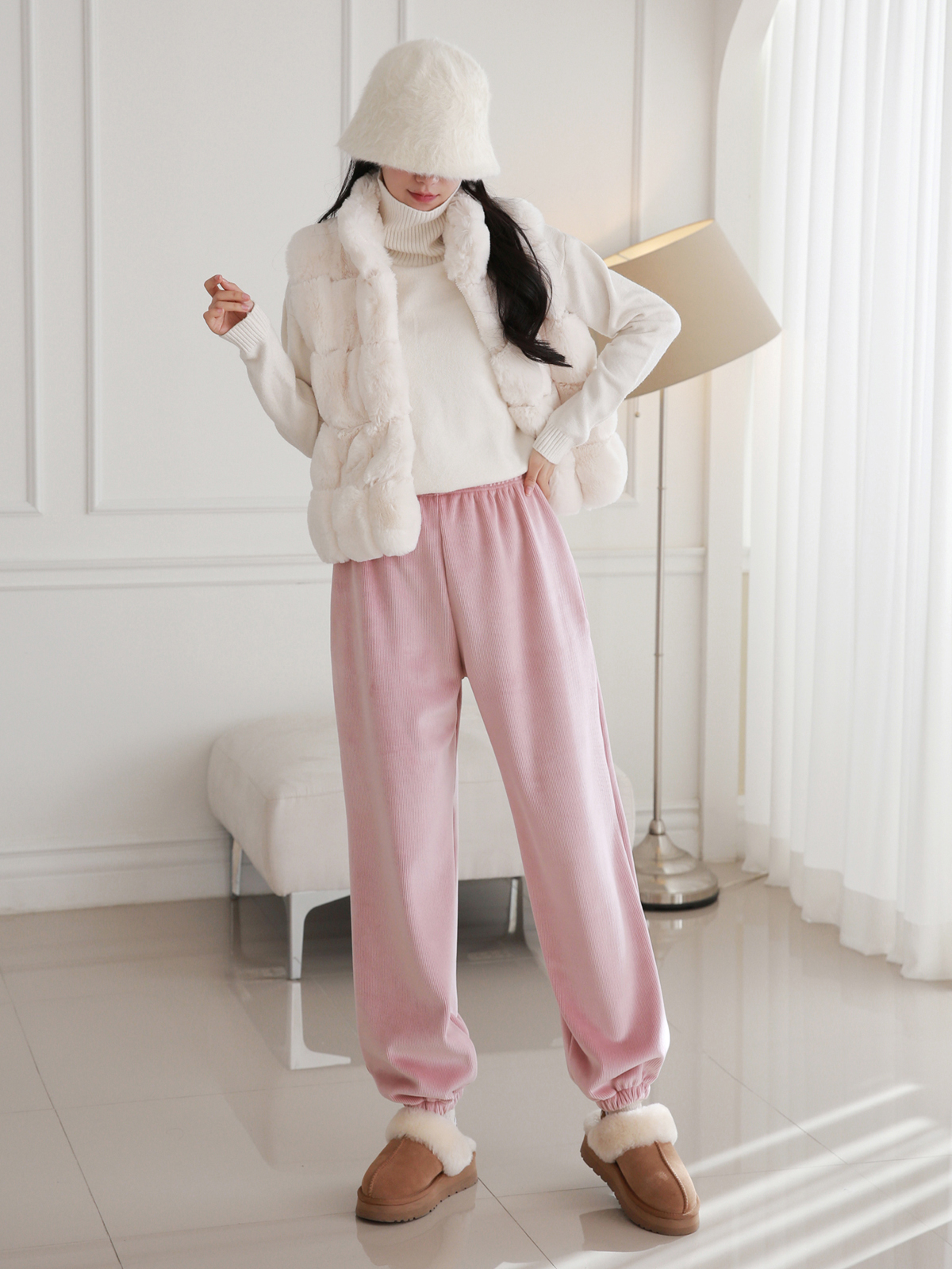 エコファー裏地リブイージージョガーパンツ | 詳細画像21