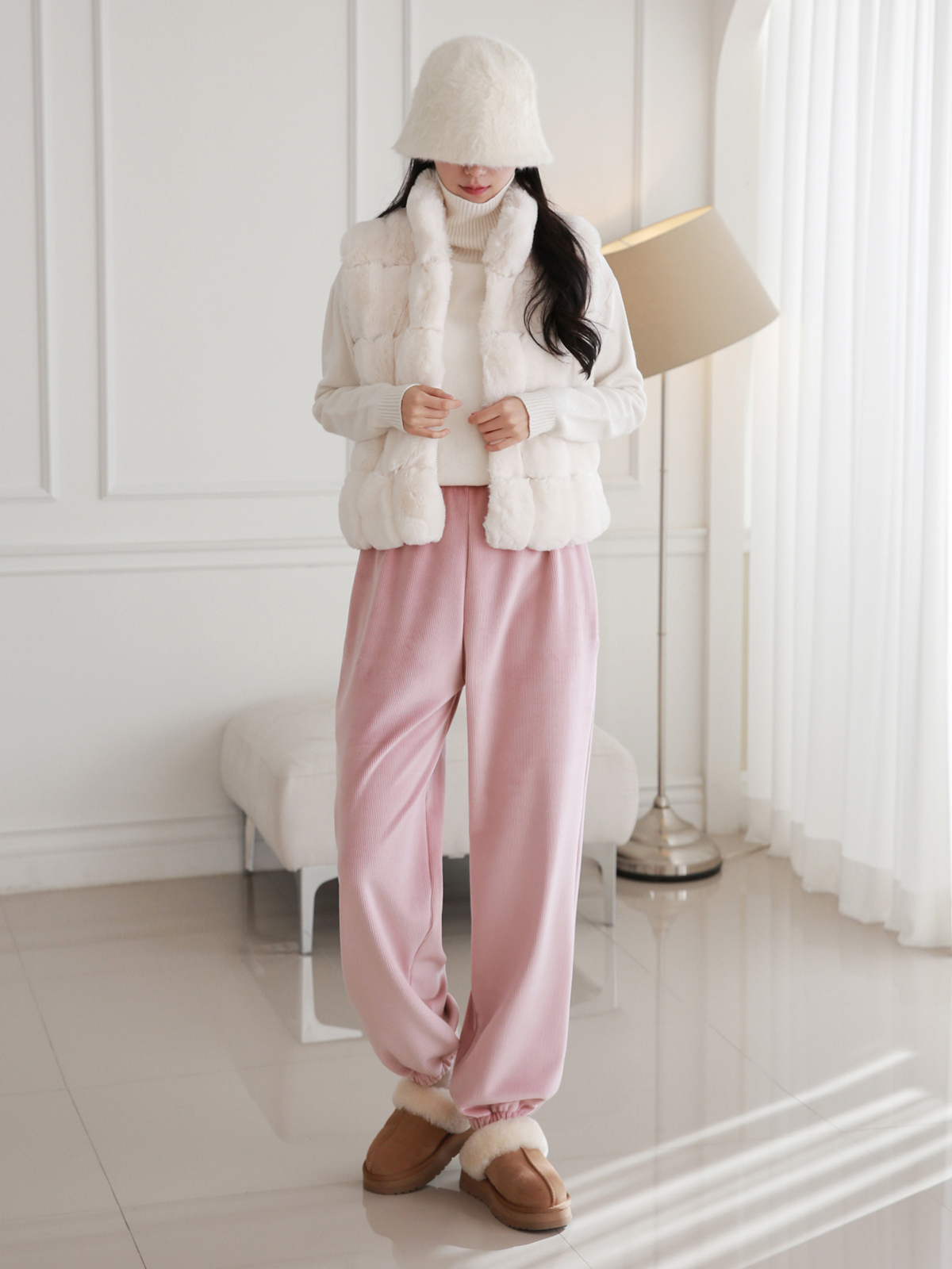 エコファー裏地リブイージージョガーパンツ | 詳細画像22