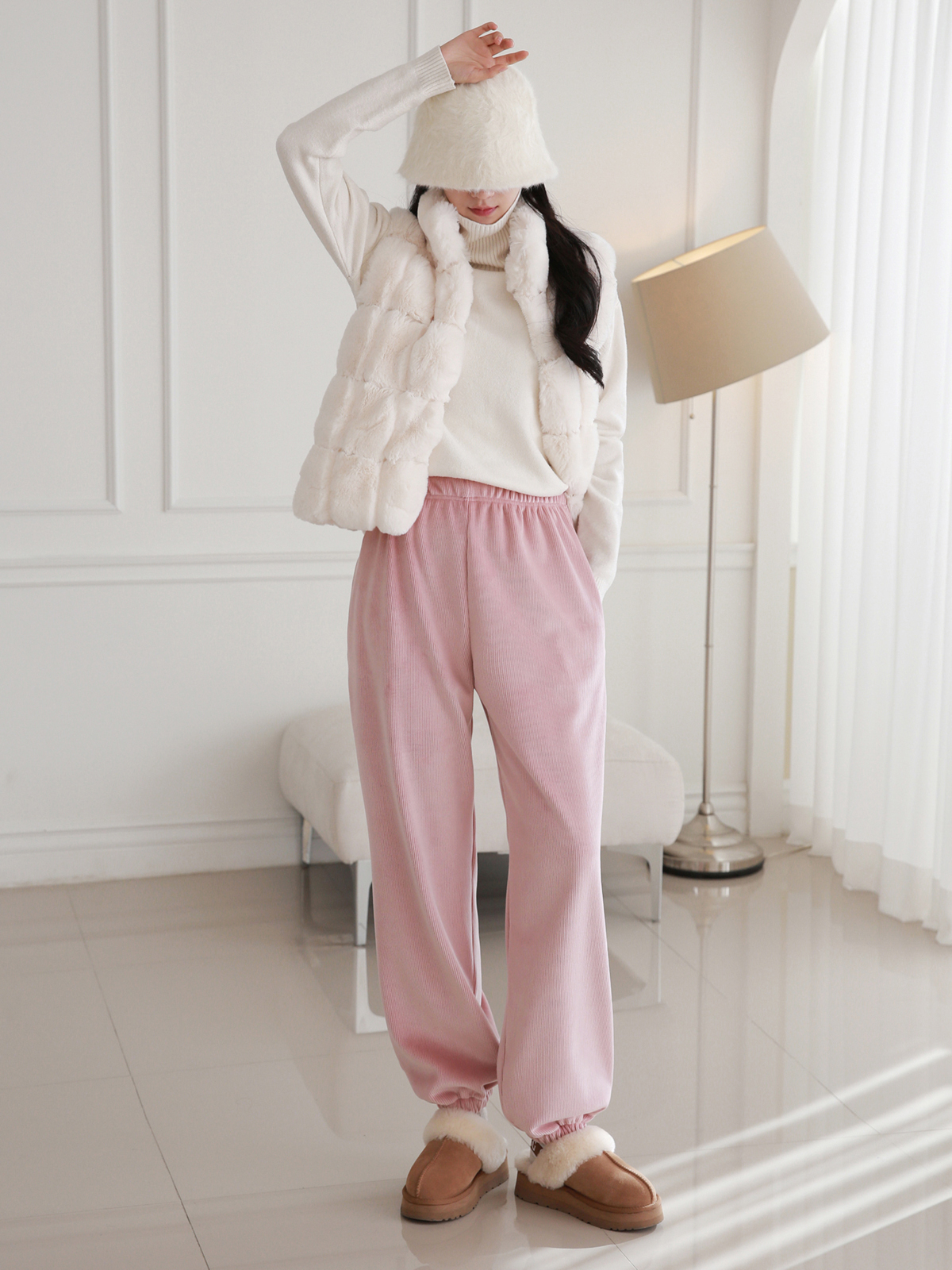 エコファー裏地リブイージージョガーパンツ | 詳細画像23