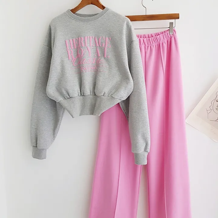 裏起毛配色ROYALロゴスウェット&イージーパンツSET | 詳細画像4