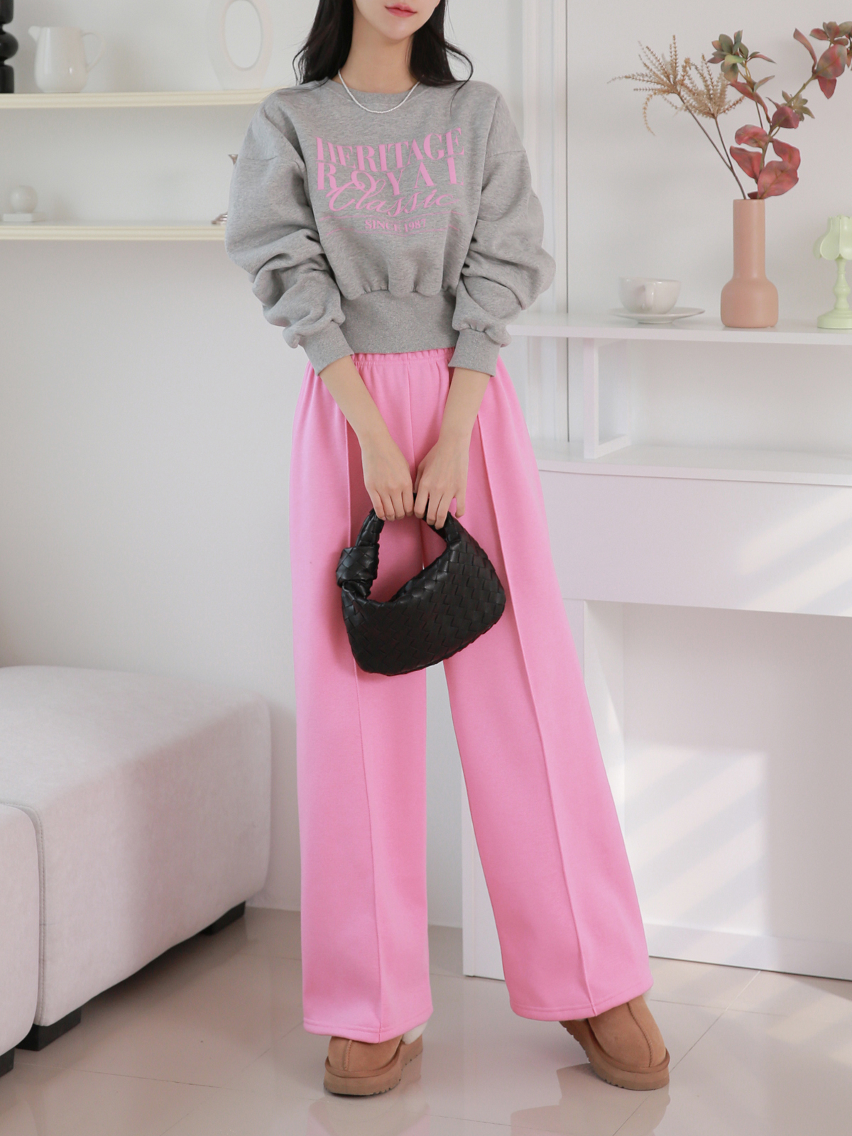 裏起毛配色ROYALロゴスウェット&イージーパンツSET | 詳細画像6