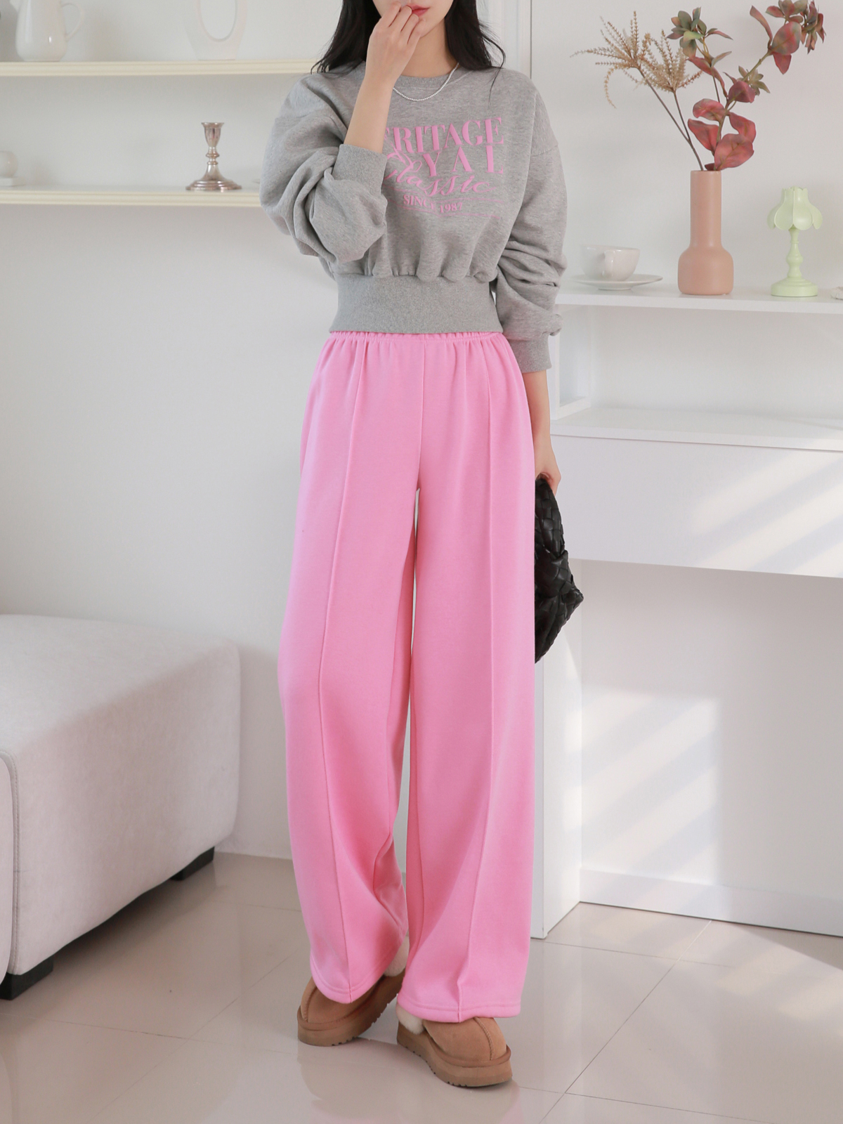 裏起毛配色ROYALロゴスウェット&イージーパンツSET | 詳細画像7