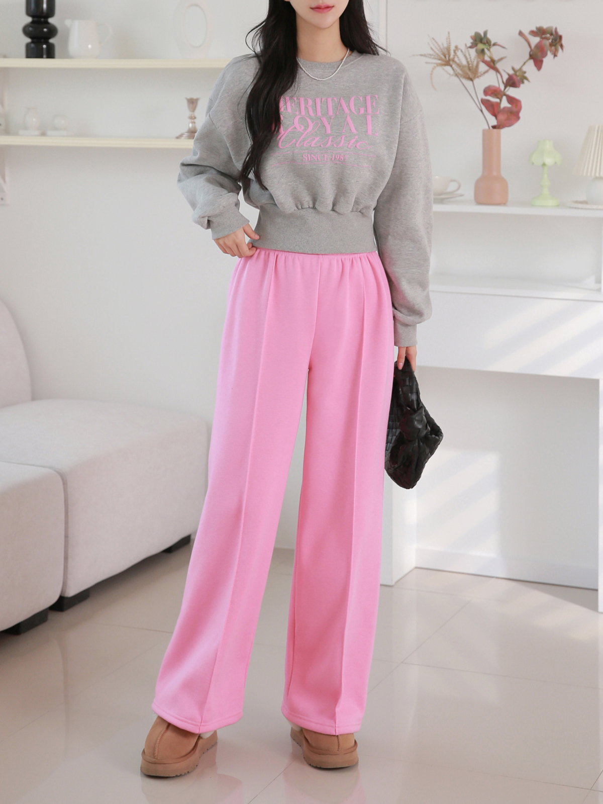 裏起毛配色ROYALロゴスウェット&イージーパンツSET | 詳細画像12