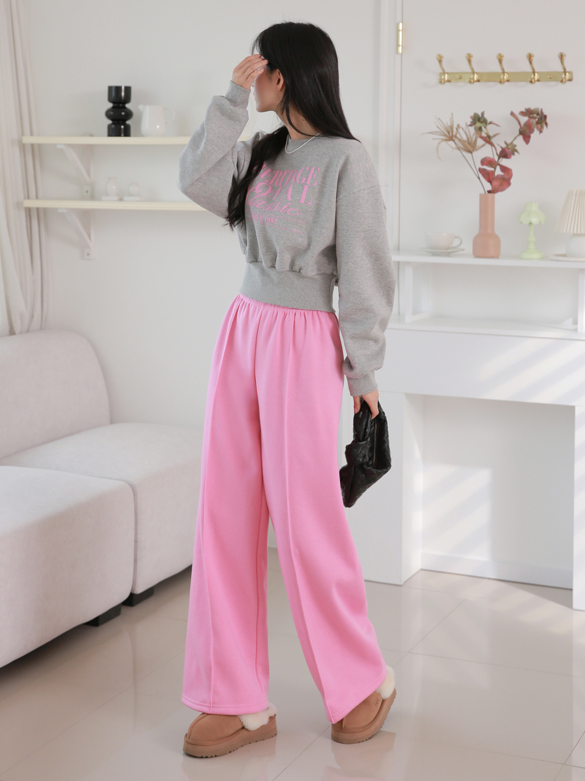 裏起毛配色ROYALロゴスウェット&イージーパンツSET | 詳細画像13