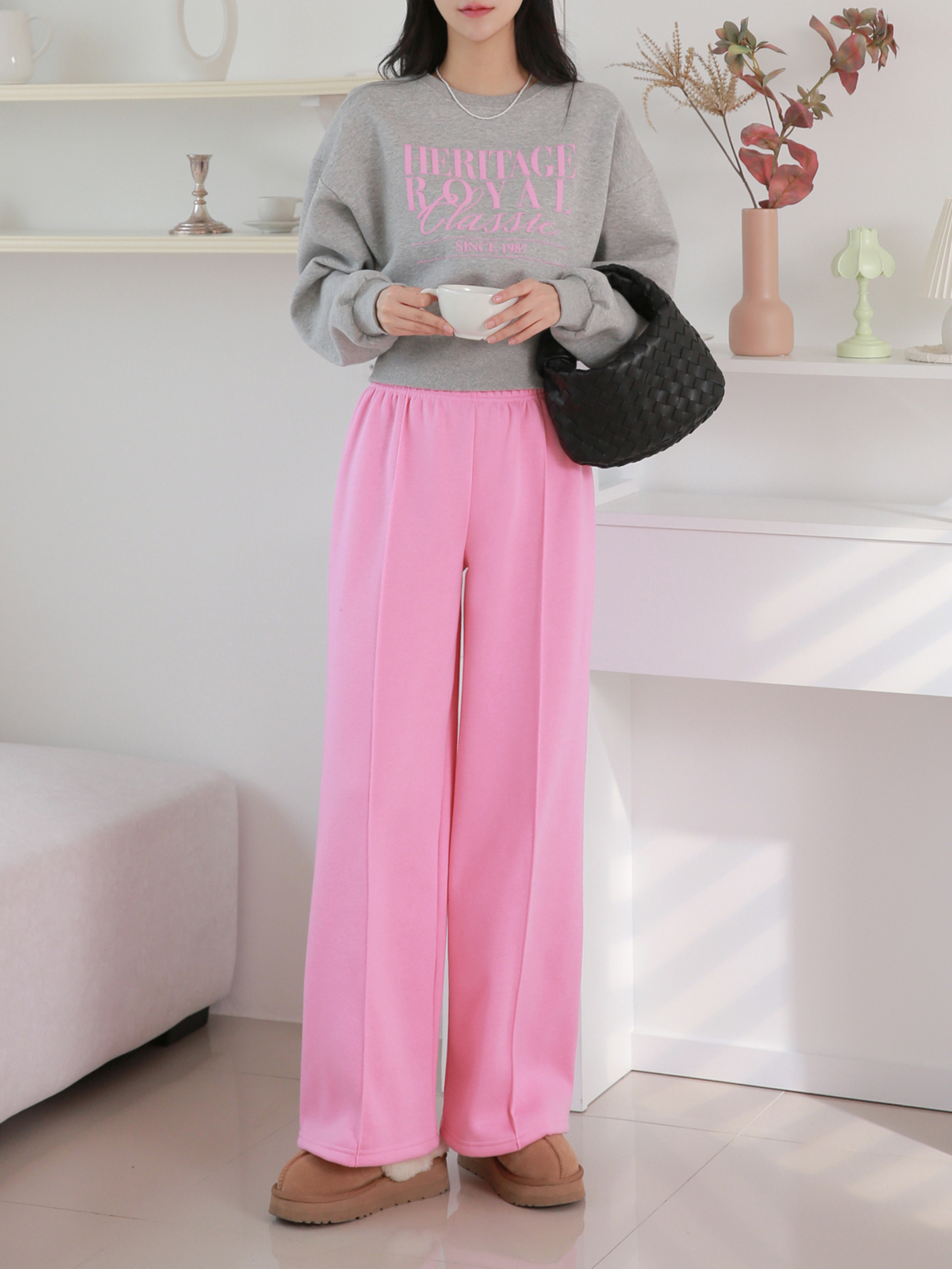 裏起毛配色ROYALロゴスウェット&イージーパンツSET | 詳細画像15