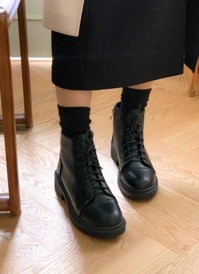 Dholic dr.Martin風 編み上げパンプステーパード スリムフィット