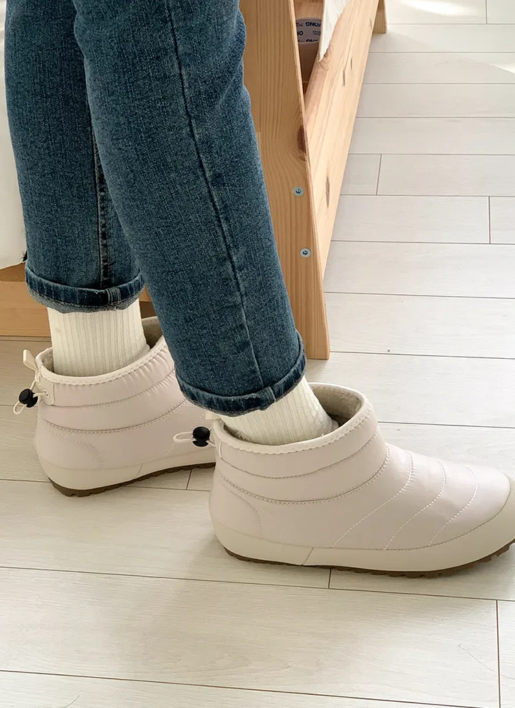 エコファー裏地ドローコード中綿ショートブーツ | Milovany | 詳細画像1