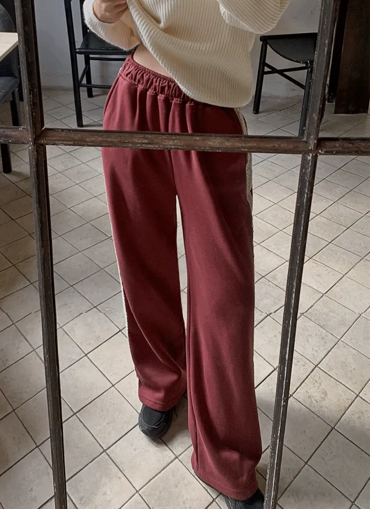 裏起毛サイドレースラインスウェットパンツ | hotping | 詳細画像1