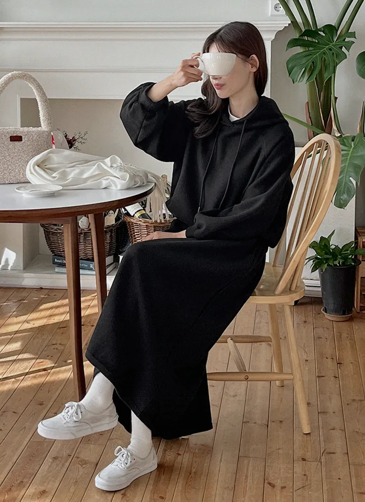 フリースラグランパーカー&AラインスカートSET | hotping | 詳細画像1