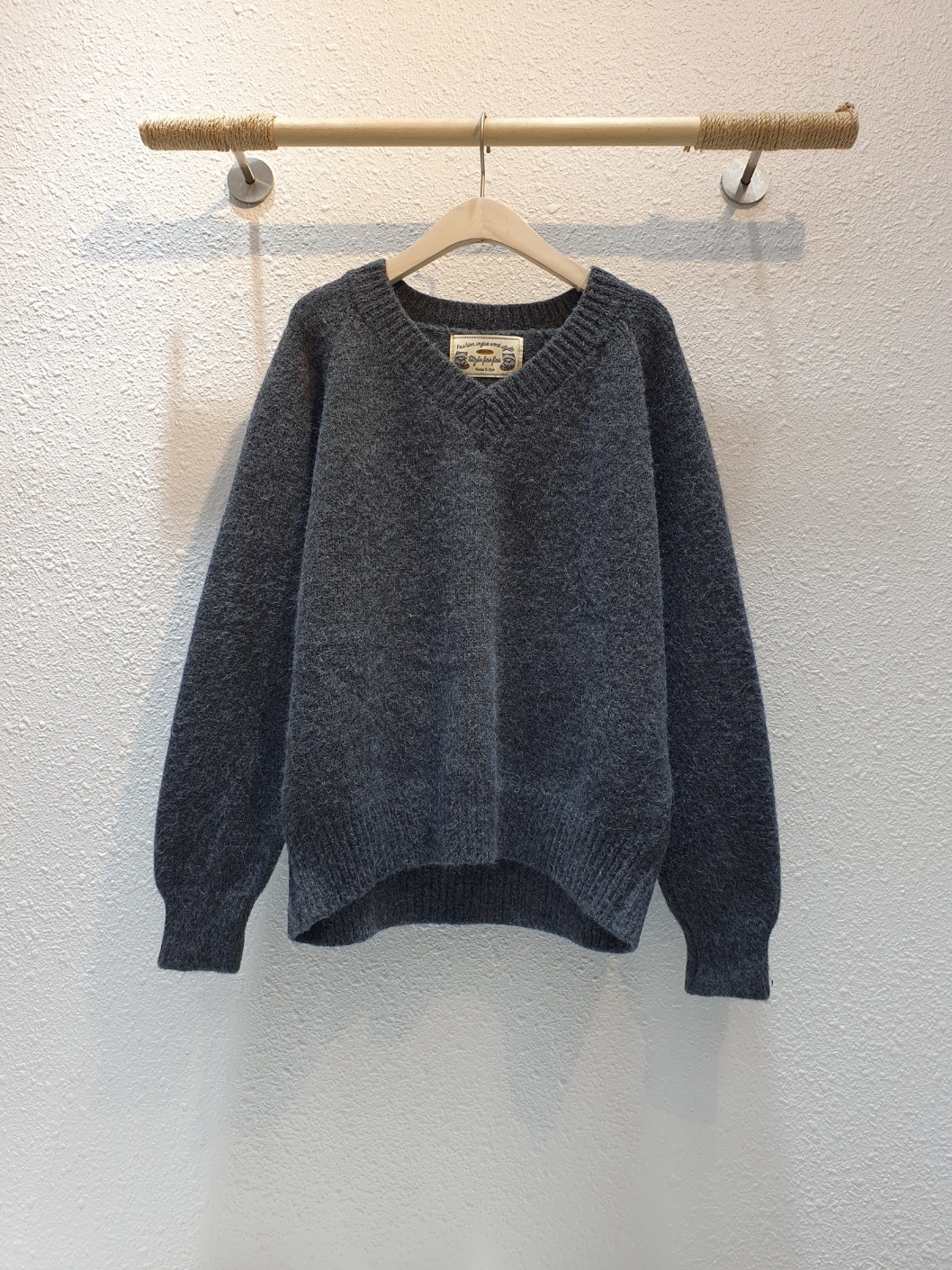 ラグランスリーブVネックルーズニット | 詳細画像15