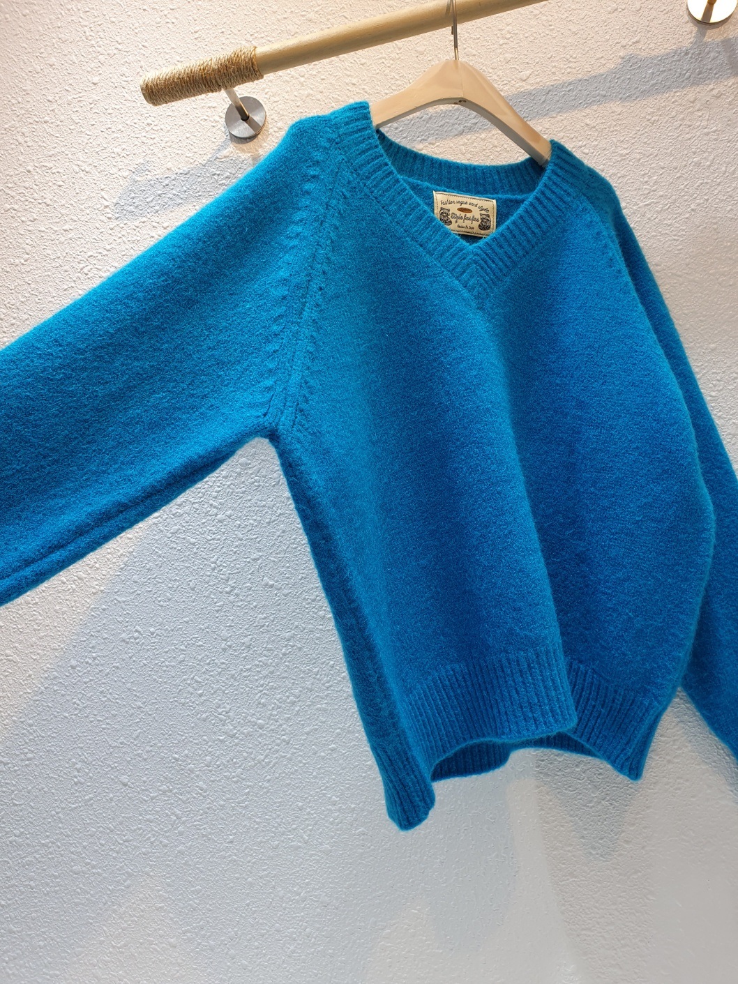 ラグランスリーブVネックルーズニット | 詳細画像17