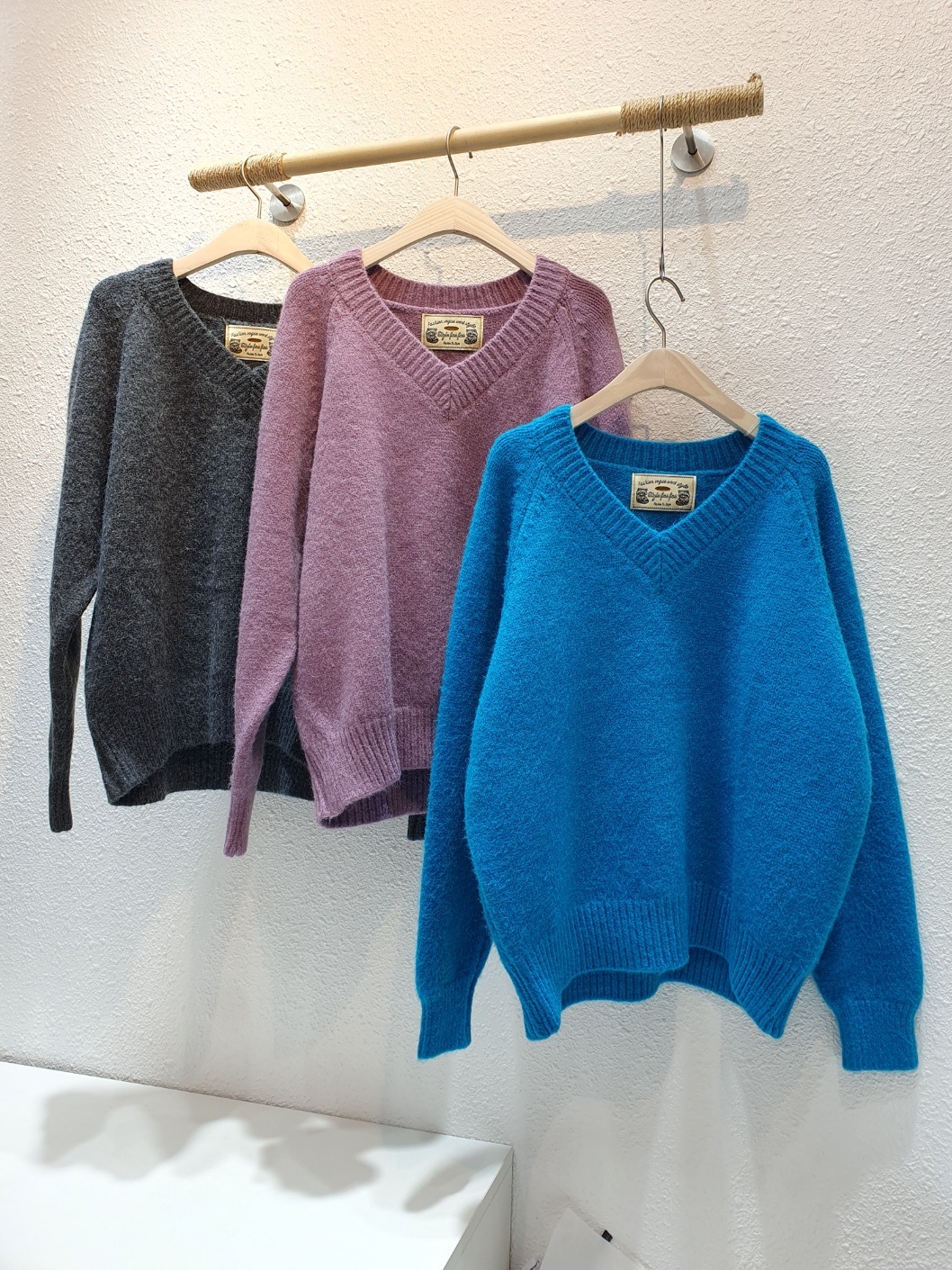 ラグランスリーブVネックルーズニット | 詳細画像19