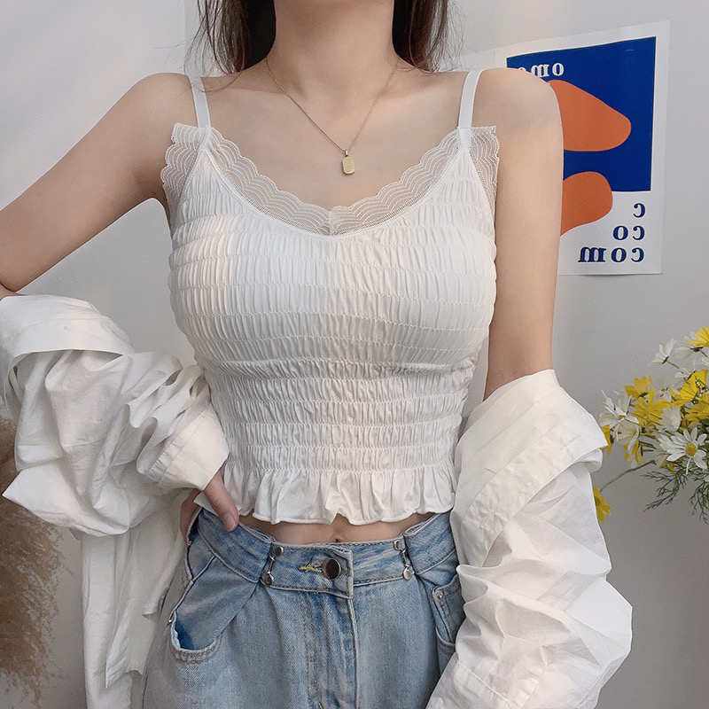 カップ付シアーネックシャーリングキャミソール | 詳細画像7