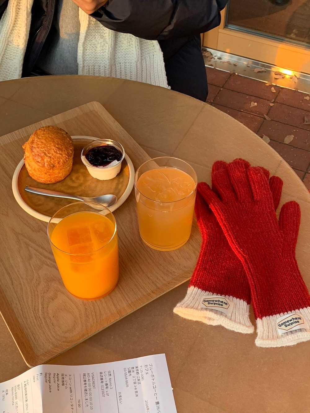 *スマホ対応*ラベル配色リブニット手袋 | 詳細画像4