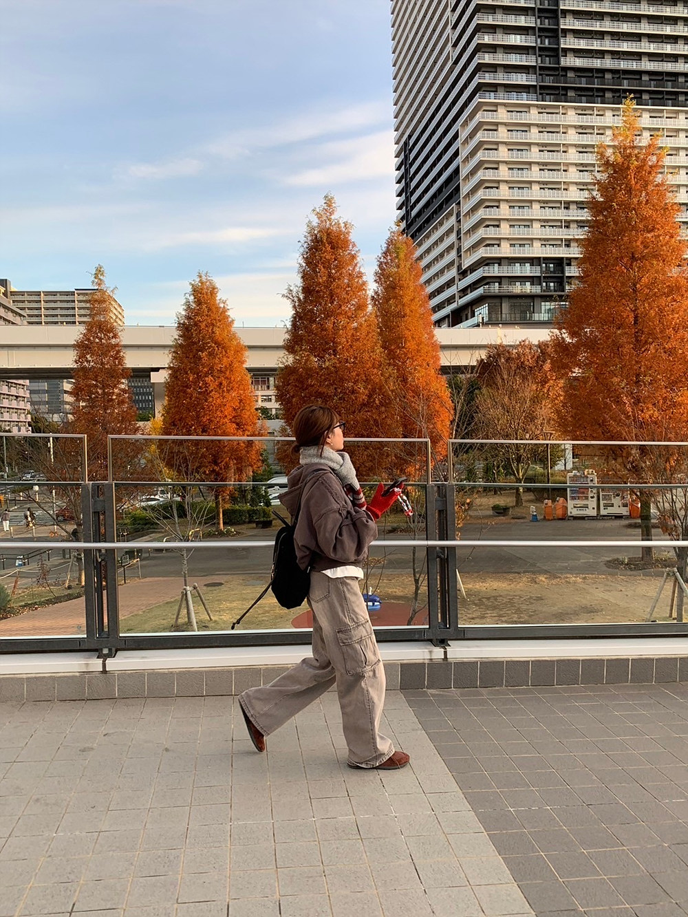 *スマホ対応*ラベル配色リブニット手袋 | 詳細画像8