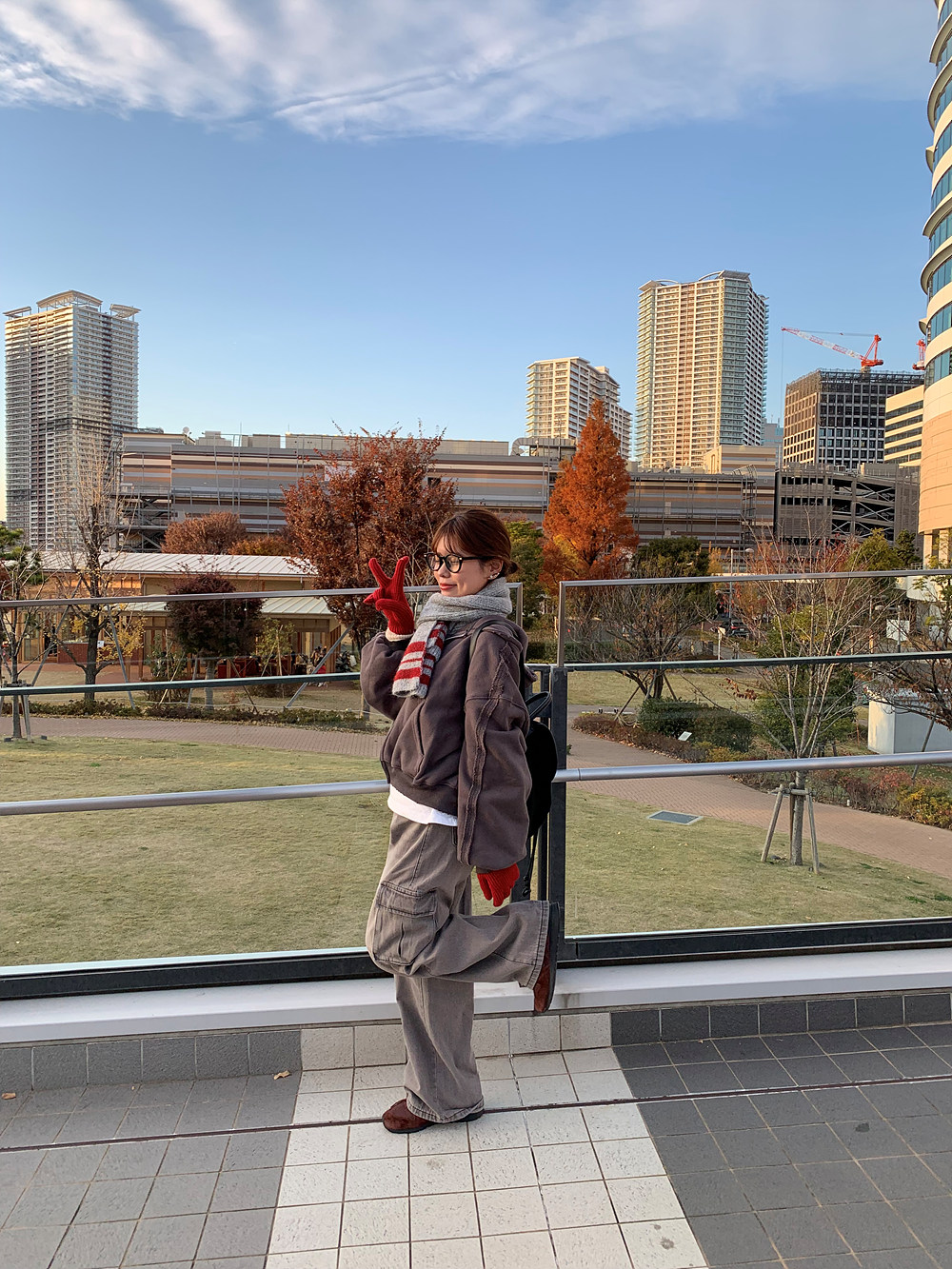 *スマホ対応*ラベル配色リブニット手袋 | 詳細画像14