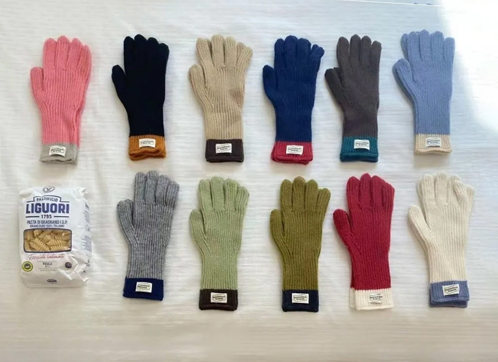 *スマホ対応*ラベル配色リブニット手袋 | 詳細画像15