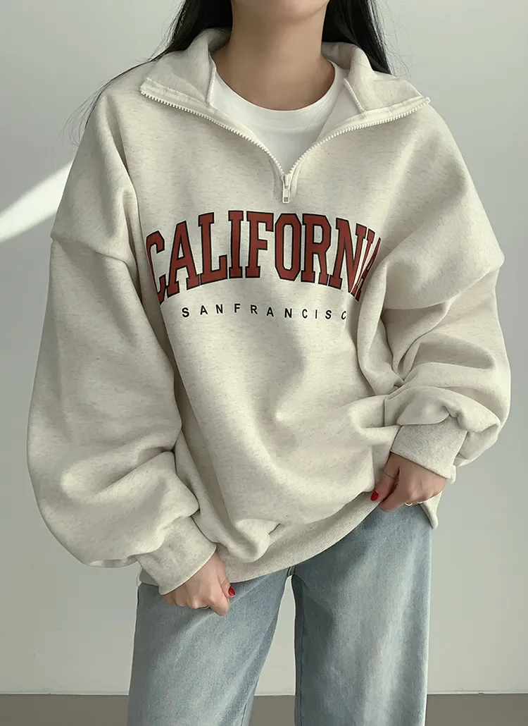 2WAY裏起毛ハーフジップCALIFORNIAスウェット | paknamae | 詳細画像1