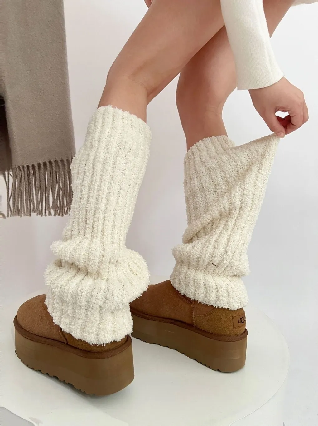 ソフトリブニットレッグウォーマー | 詳細画像1